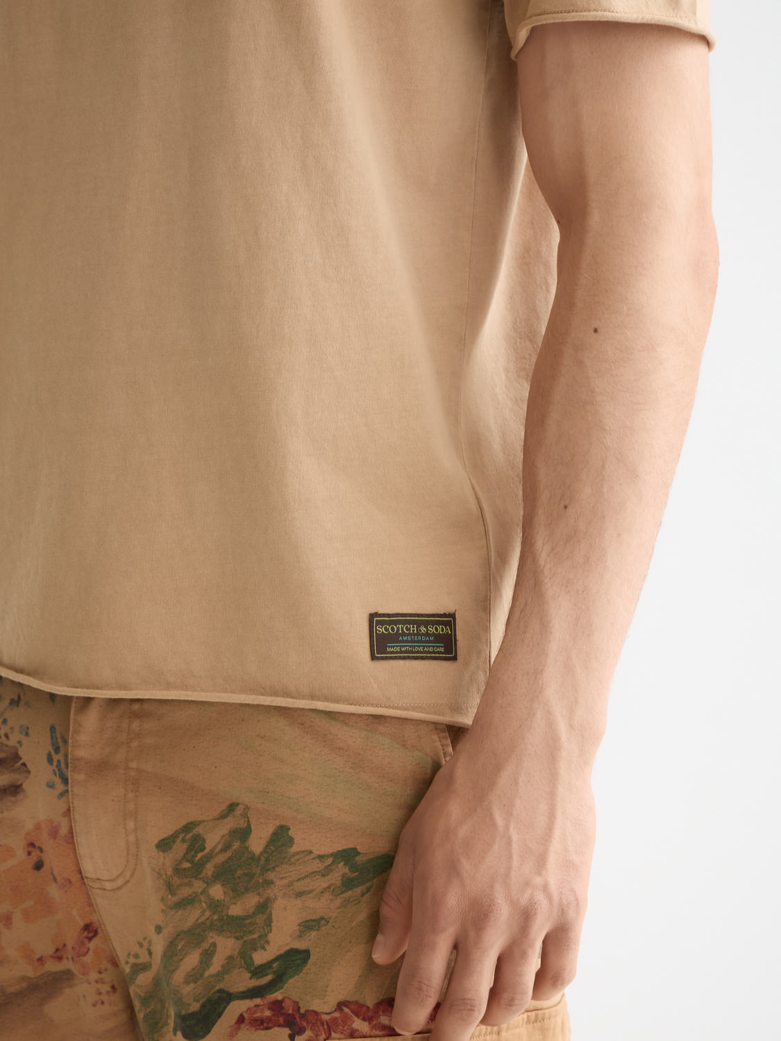 Raw edge t-shirt - Scotch & Soda NZ