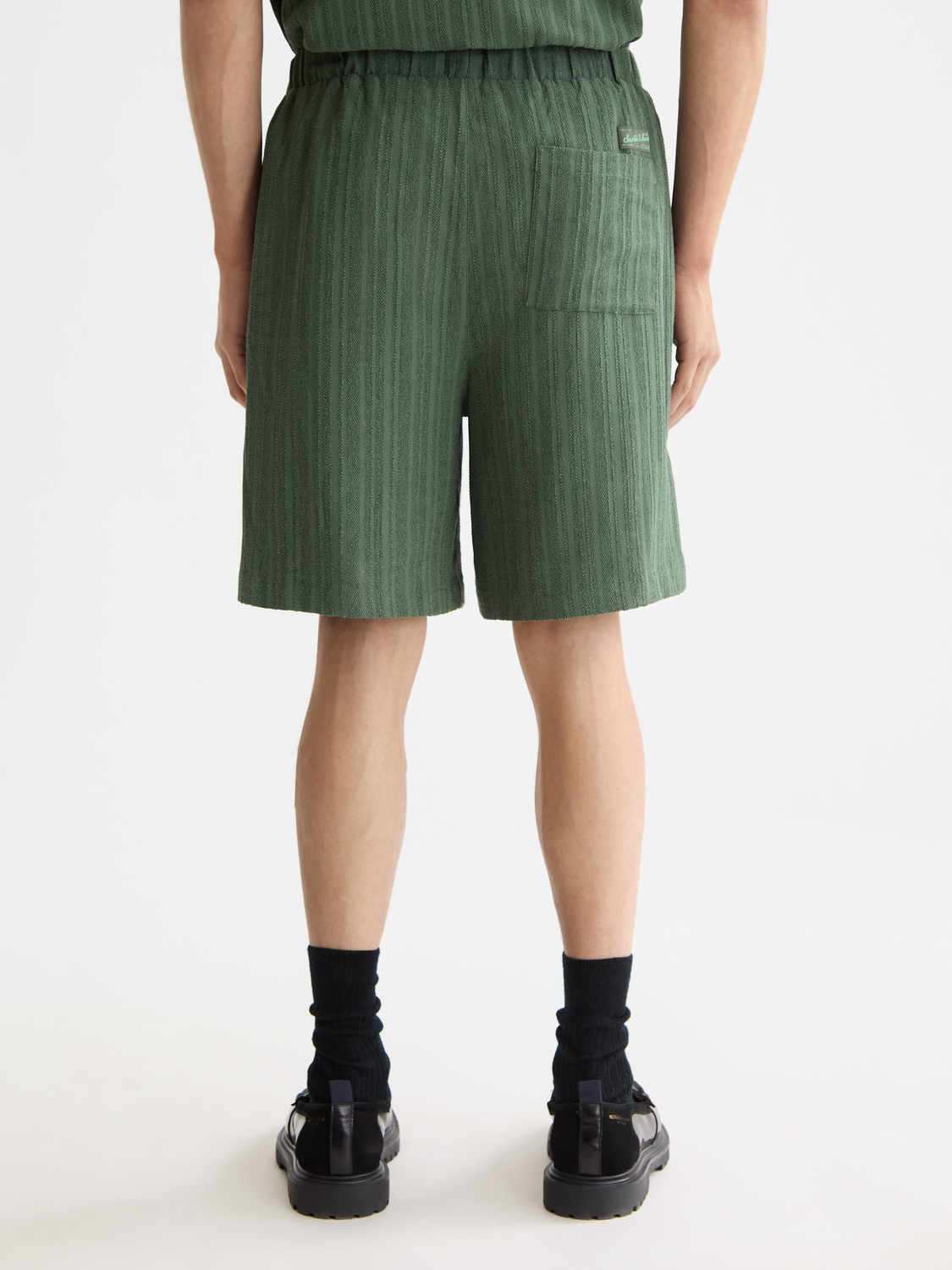 Striped SCOTCH & SODA shorts with a relaxed fit, featuring bold horizontal stripes and a back pocket detail.
