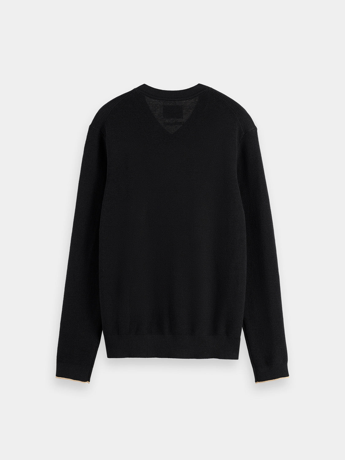 Scotch & Soda V-neck knitwear pullover in a cozy, stylish design, shown from the back in the image.