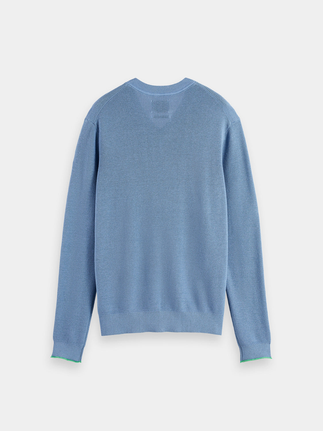 Black V-neck knit pullover by Scotch & Soda, showcasing a cozy and stylish knitwear design with a V-neck collar.