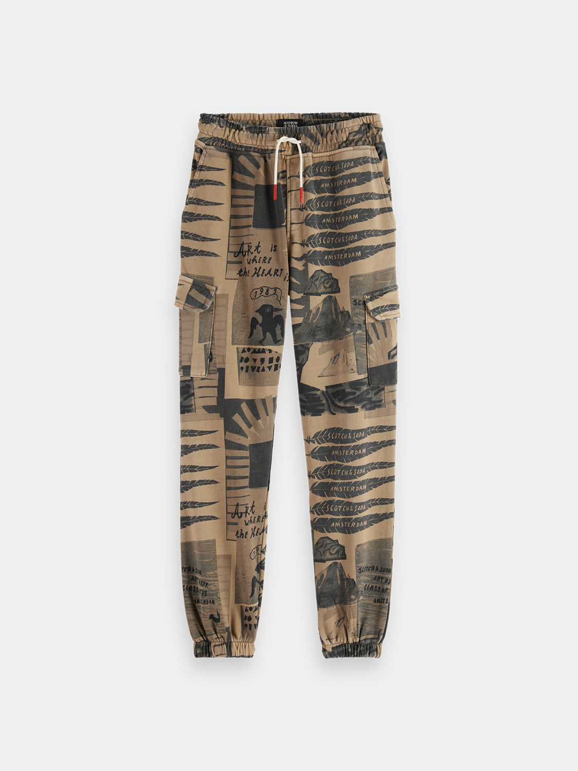 Kids - Printed cargo sweatpants - Scotch & Soda NZ