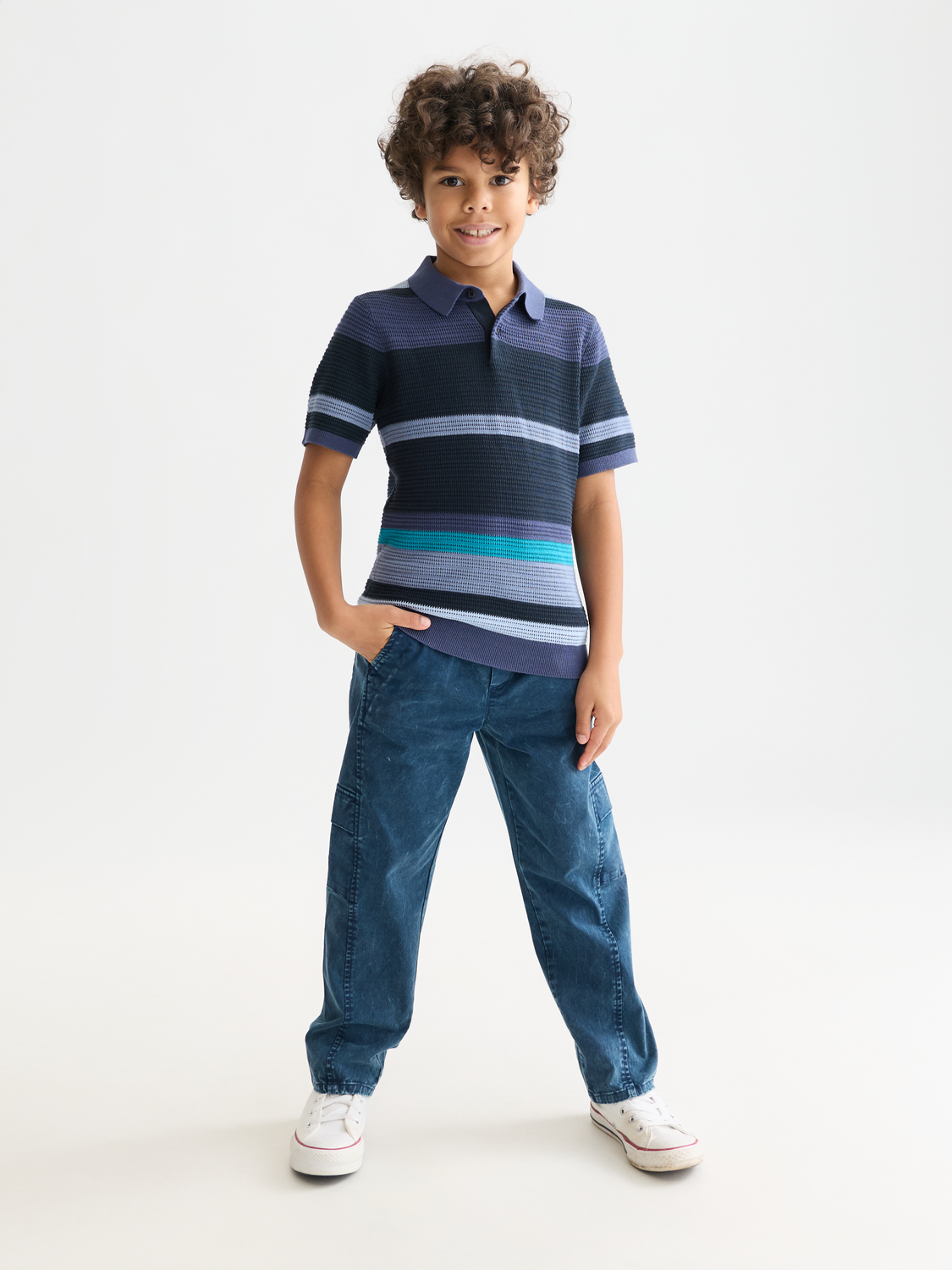 Kids' garment-dyed pants by Scotch & Soda, featuring a comfortable fit and stylish design in vibrant colors.