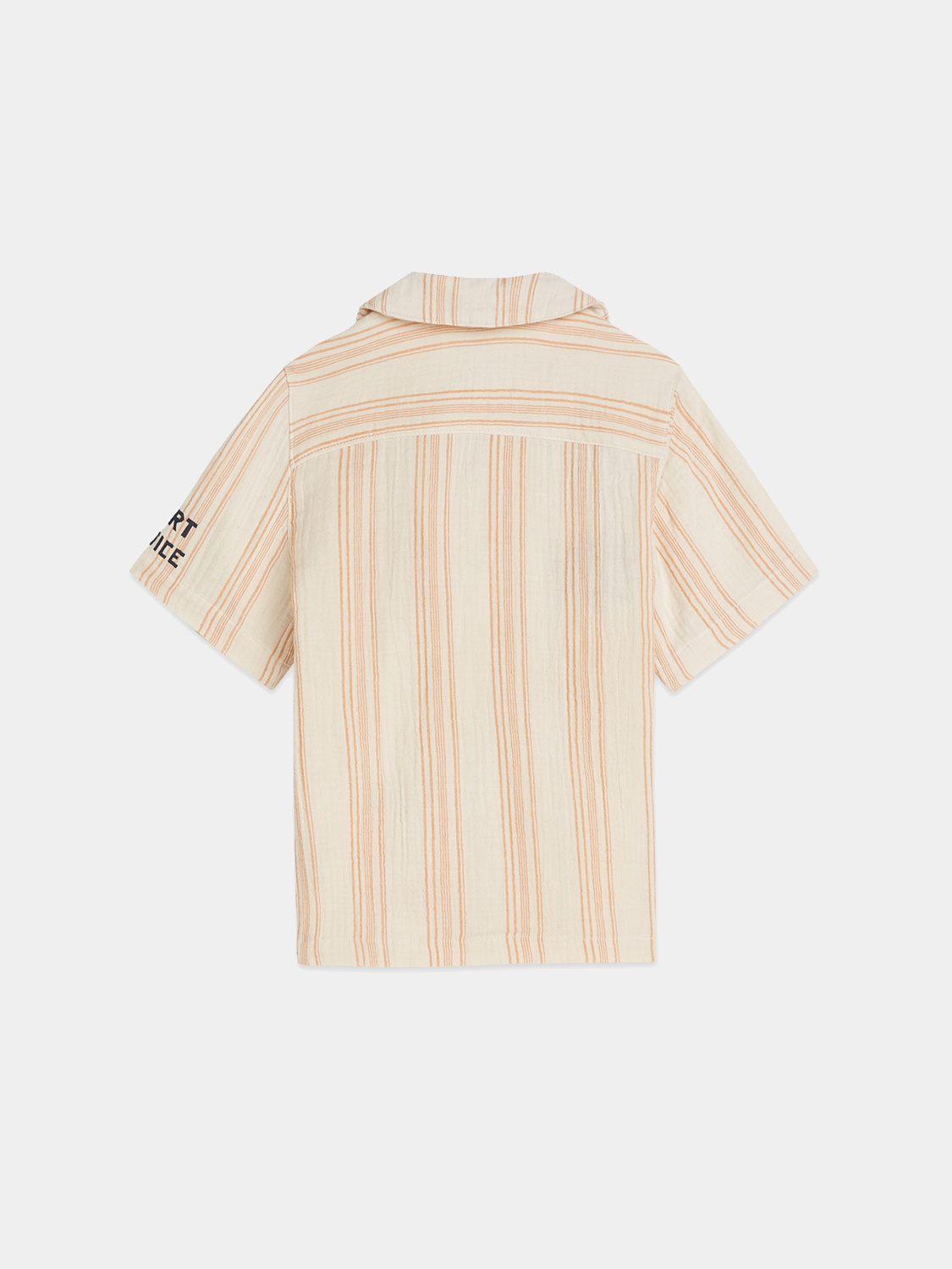 Kids embroidered short-sleeved shirt by Scotch & Soda with colorful embroidery on a lightweight fabric.