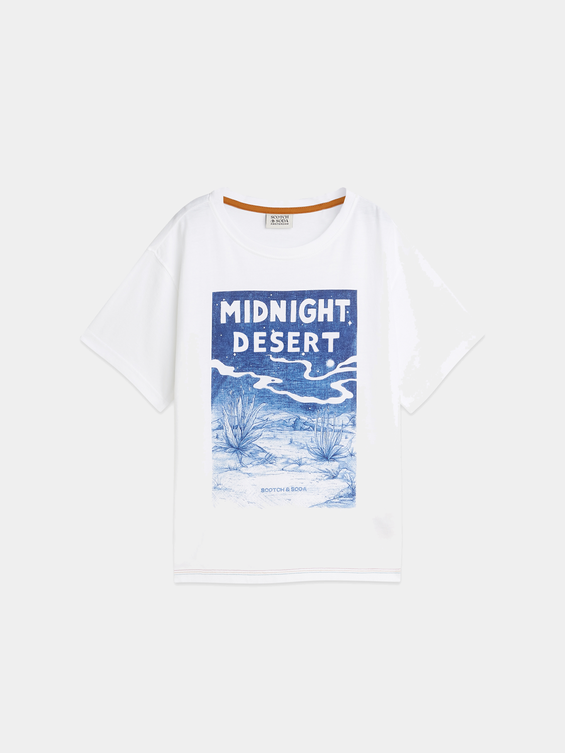 Kids' short sleeve artwork T-shirt by Scotch & Soda featuring colorful graphic design on soft fabric.