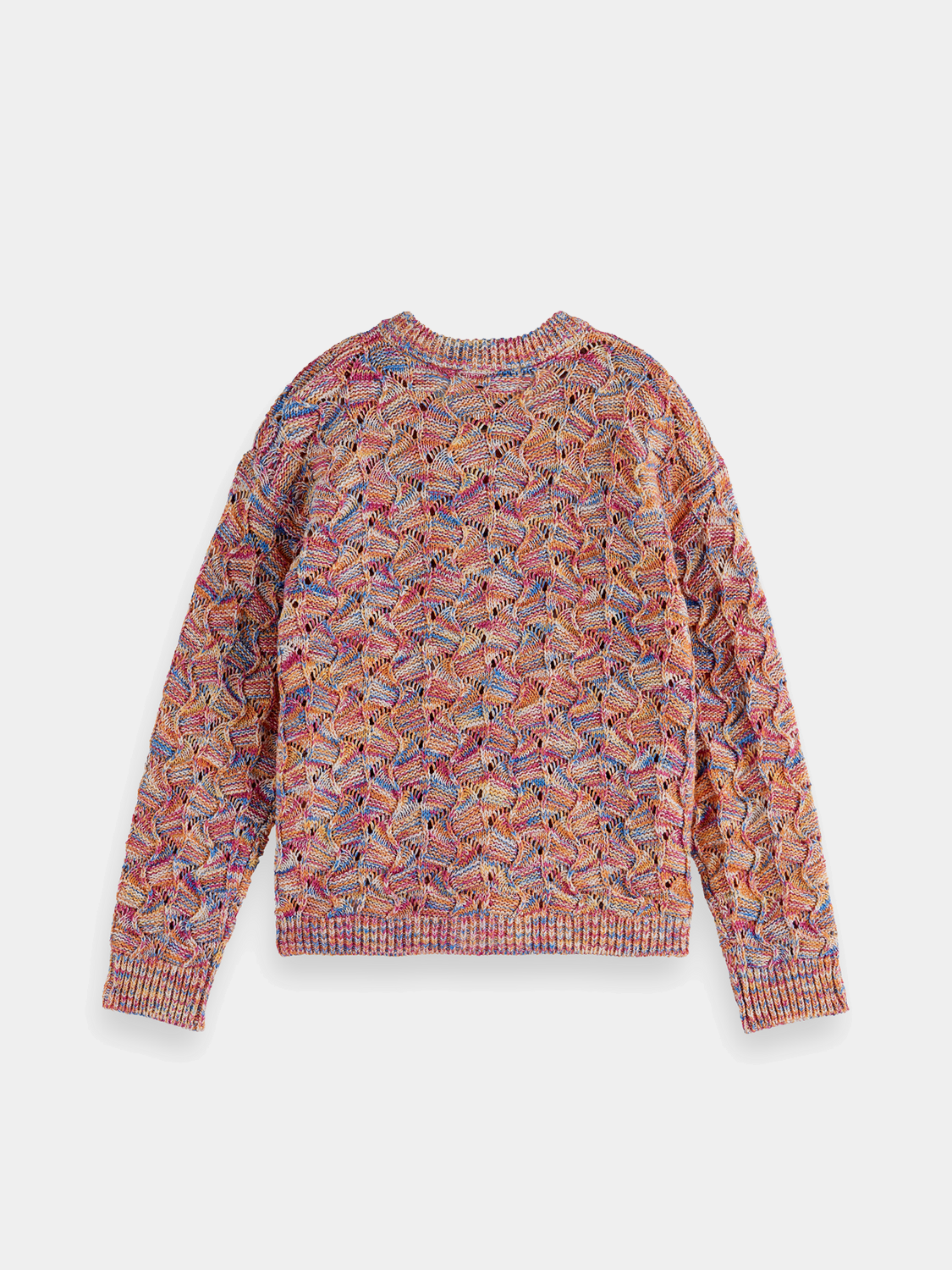 Kids oversized knit cardigan by Scotch & Soda in a cozy, chunky knit fabric, shown in a dark color with a relaxed fit.