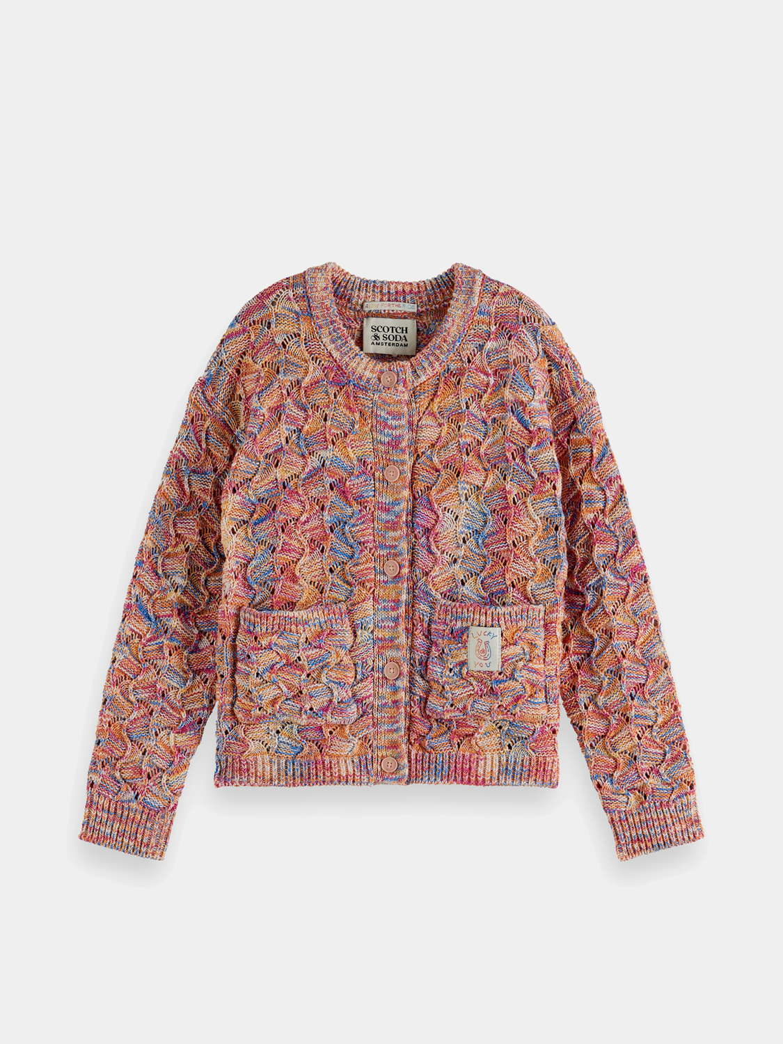 Kids oversized cardigan by Scotch & Soda, cozy knitwear with a chunky design, perfect for casual wear and layering.