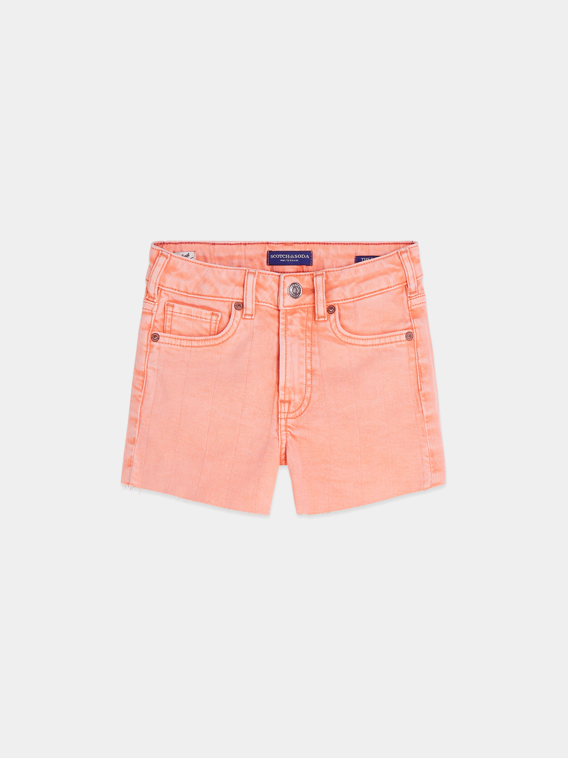 Kids' Ray denim shorts by Scotch & Soda featuring classic blue denim with rolled hems and a relaxed fit.