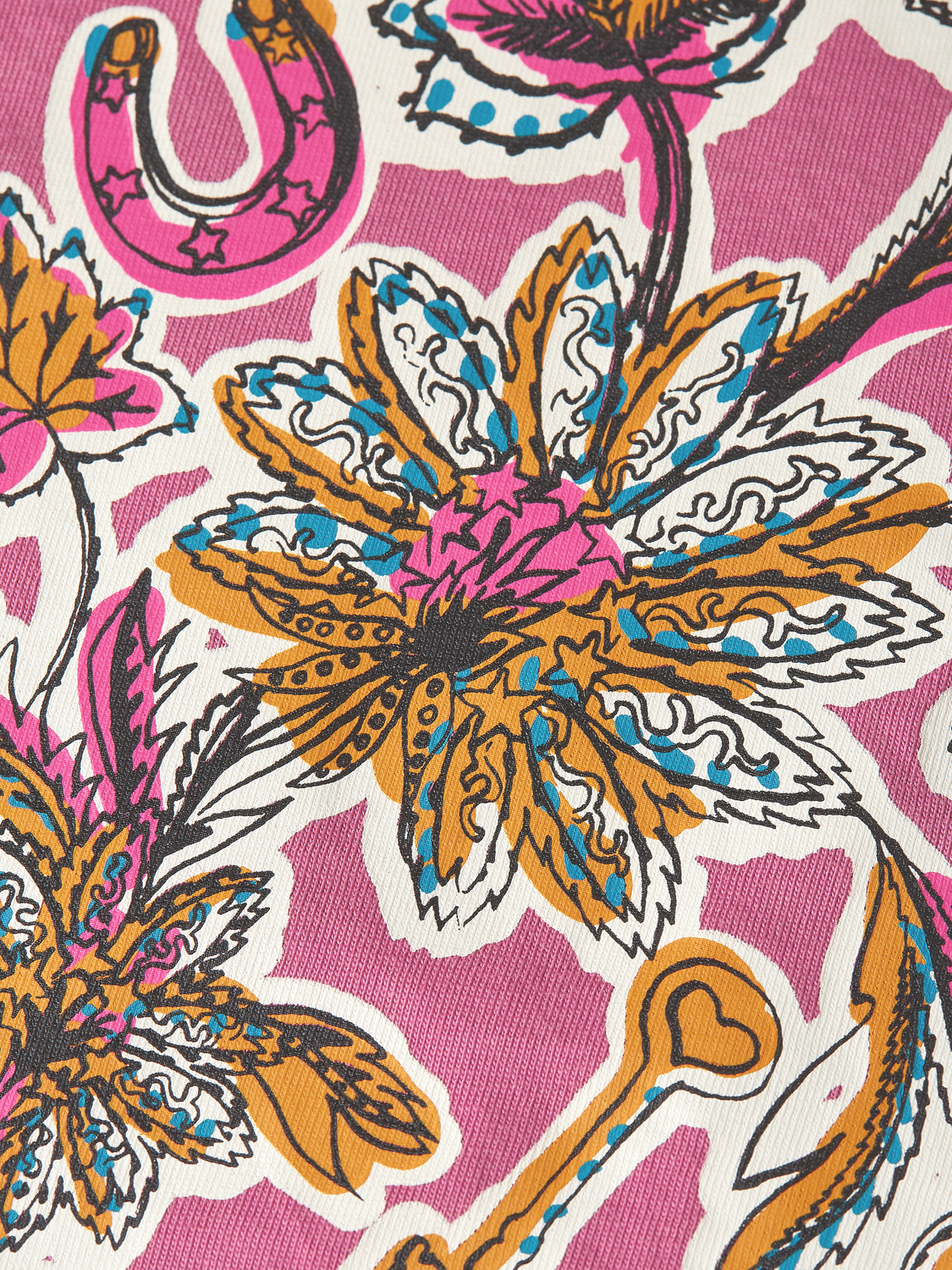 Kids' short sleeve artwork T-shirt by Scotch & Soda with colorful graphic print, soft fabric, and casual fit.