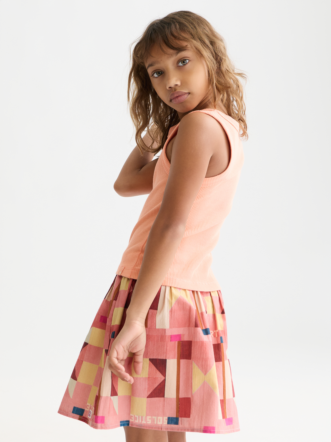 Kids' ribbed tank top by Scotch & Soda, featuring a comfortable sleeveless design in vibrant colors.