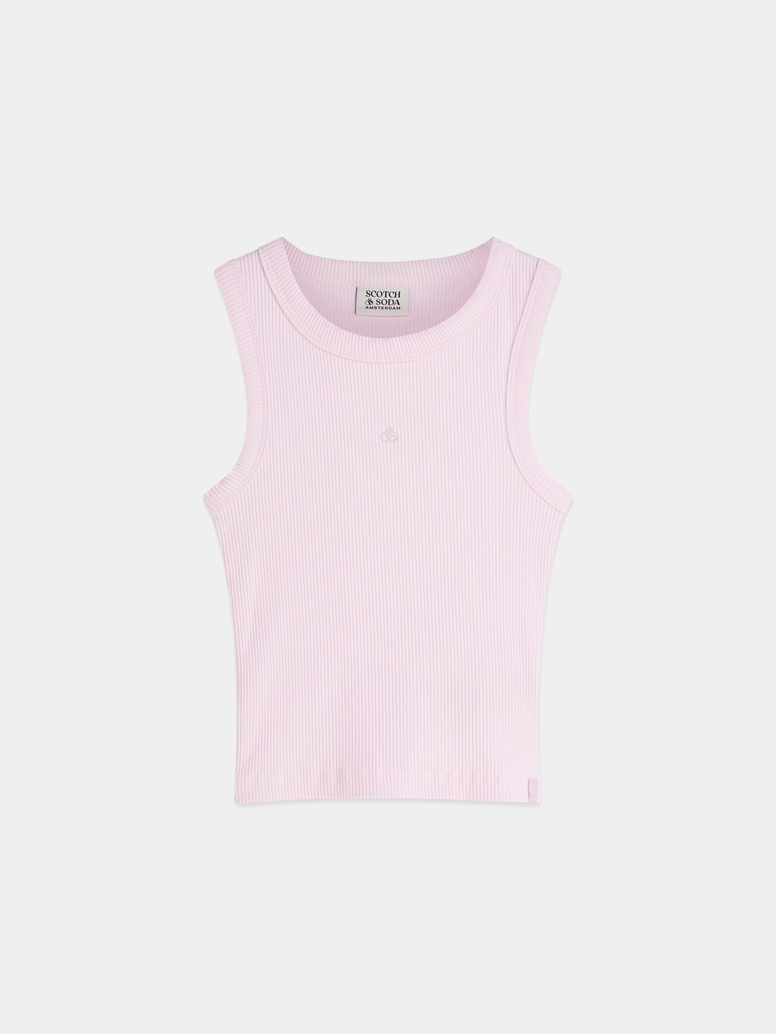 Kids' ribbed tank top from Scotch & Soda, featuring a comfortable sleeveless design in soft fabric.