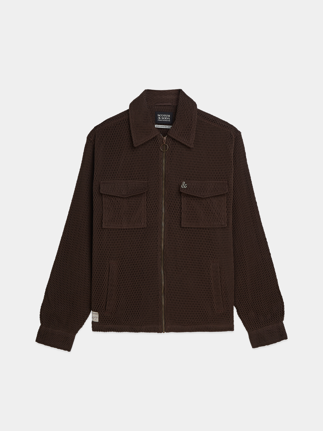 Structured overshirt jacket by Scotch & Soda featuring a tailored fit, button front, and classic design.