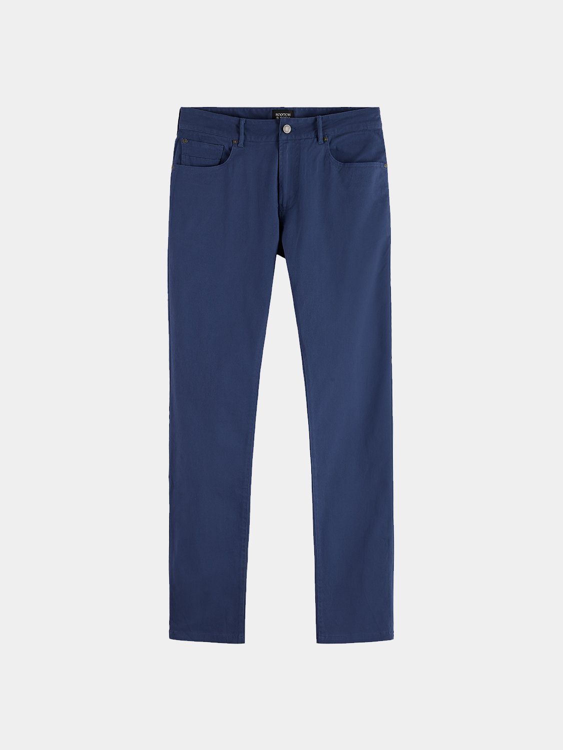 Slim-fit Ralston pants by Scotch & Soda, featuring a tailored design and classic style, displayed on a neutral background.