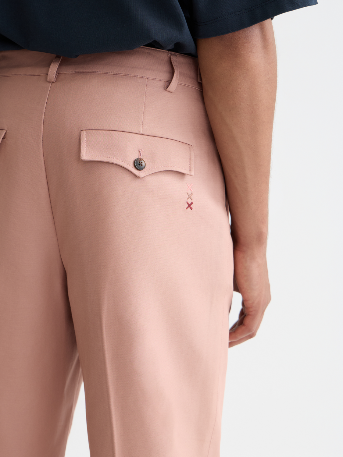 Slim-fit Scotch & Soda Otis chinos in a straight-leg style, shown in a neutral color on a model.