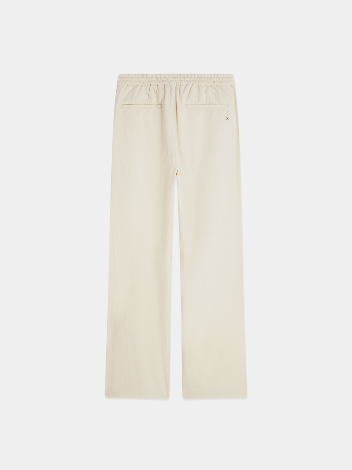 Back view of Scotch & Soda Otis straight-fit jogger pants in dark fabric, showing the relaxed fit and waistband.