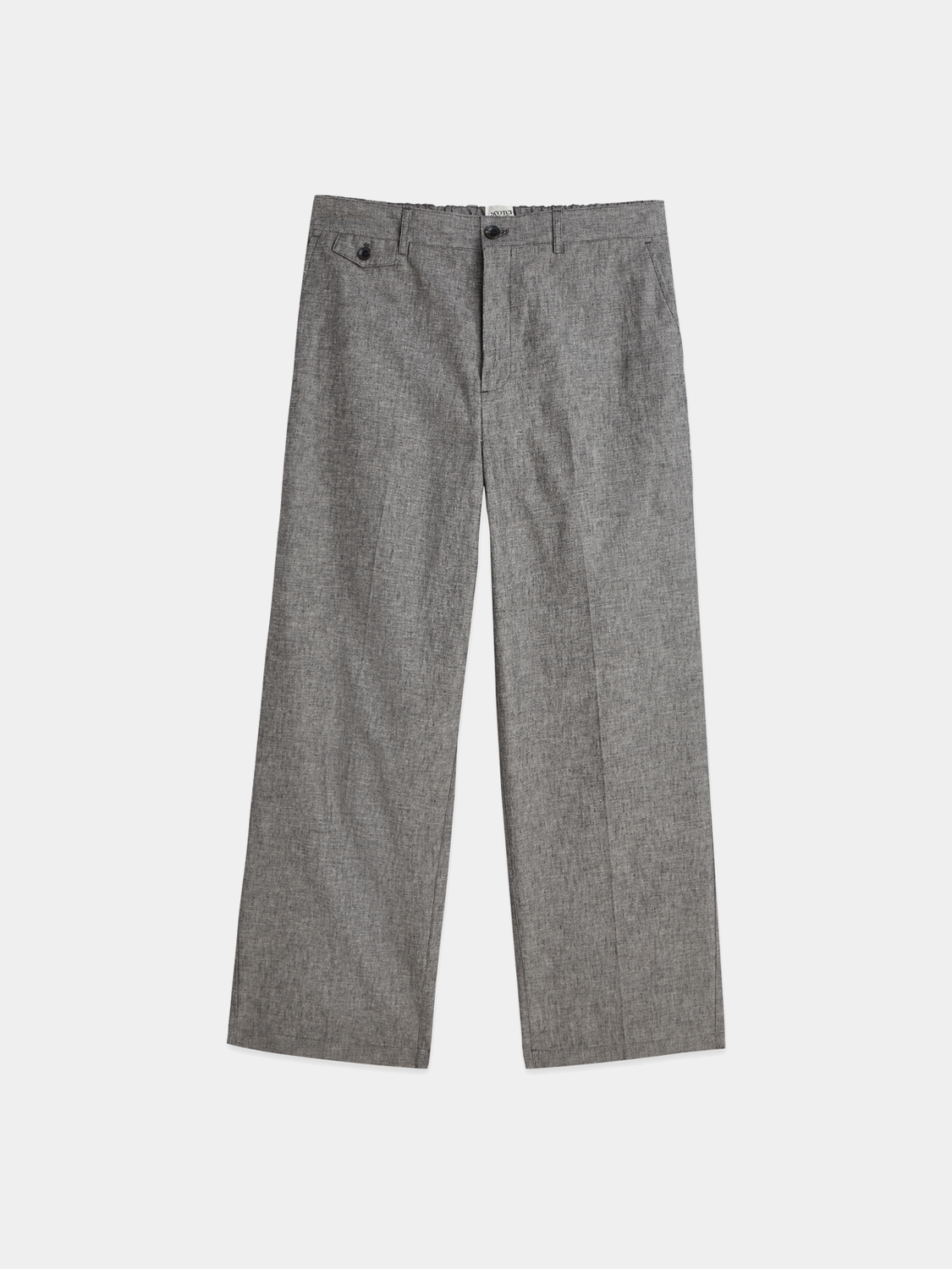 SCOTCH & SODA Otis straight-fit jogger pants in neutral fabric, featuring a tailored design and classic style.