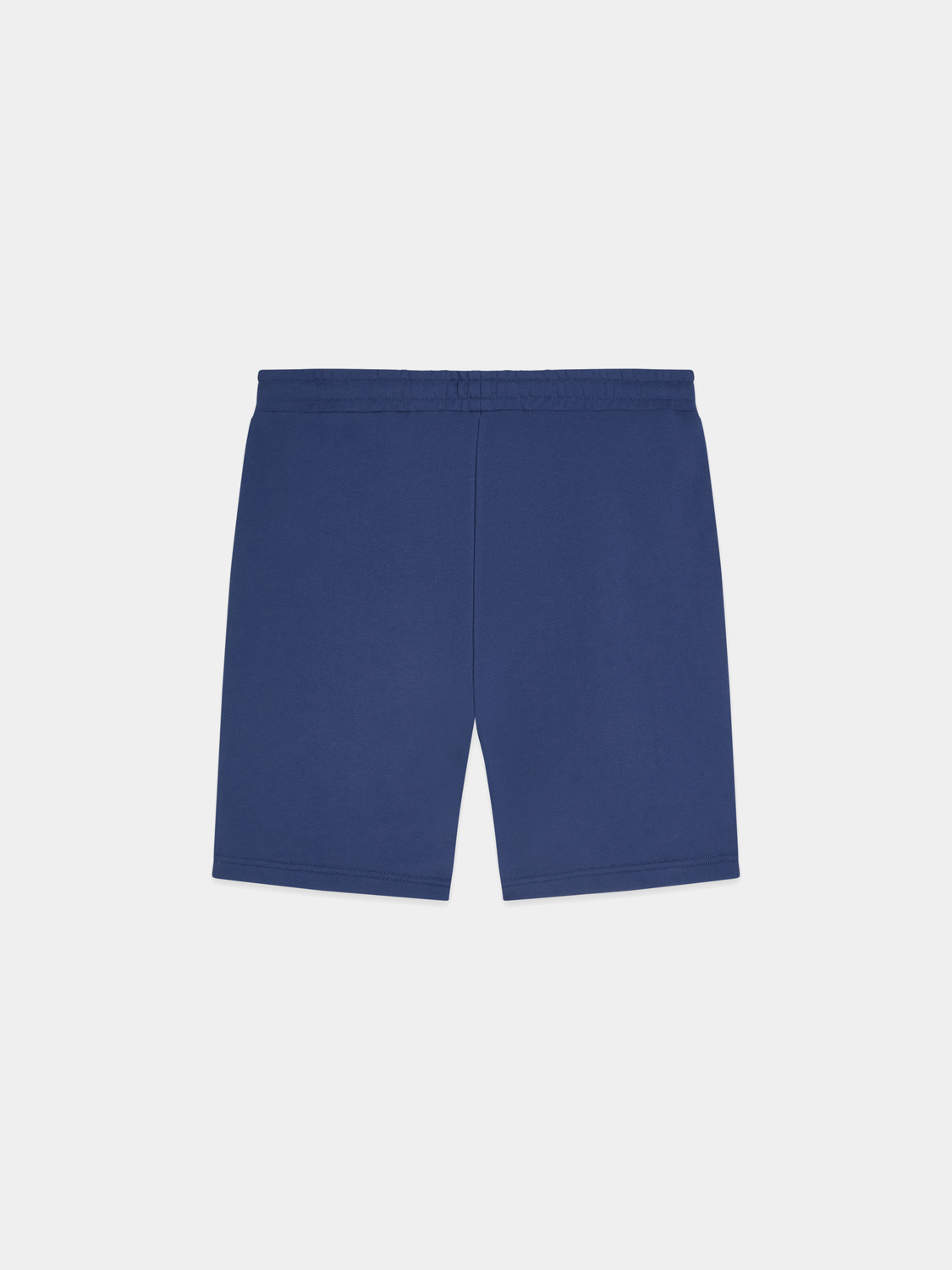 Back view of SCOTCH & SODA logo badge sweatshorts, casual shorts with branded logo patch on the back.