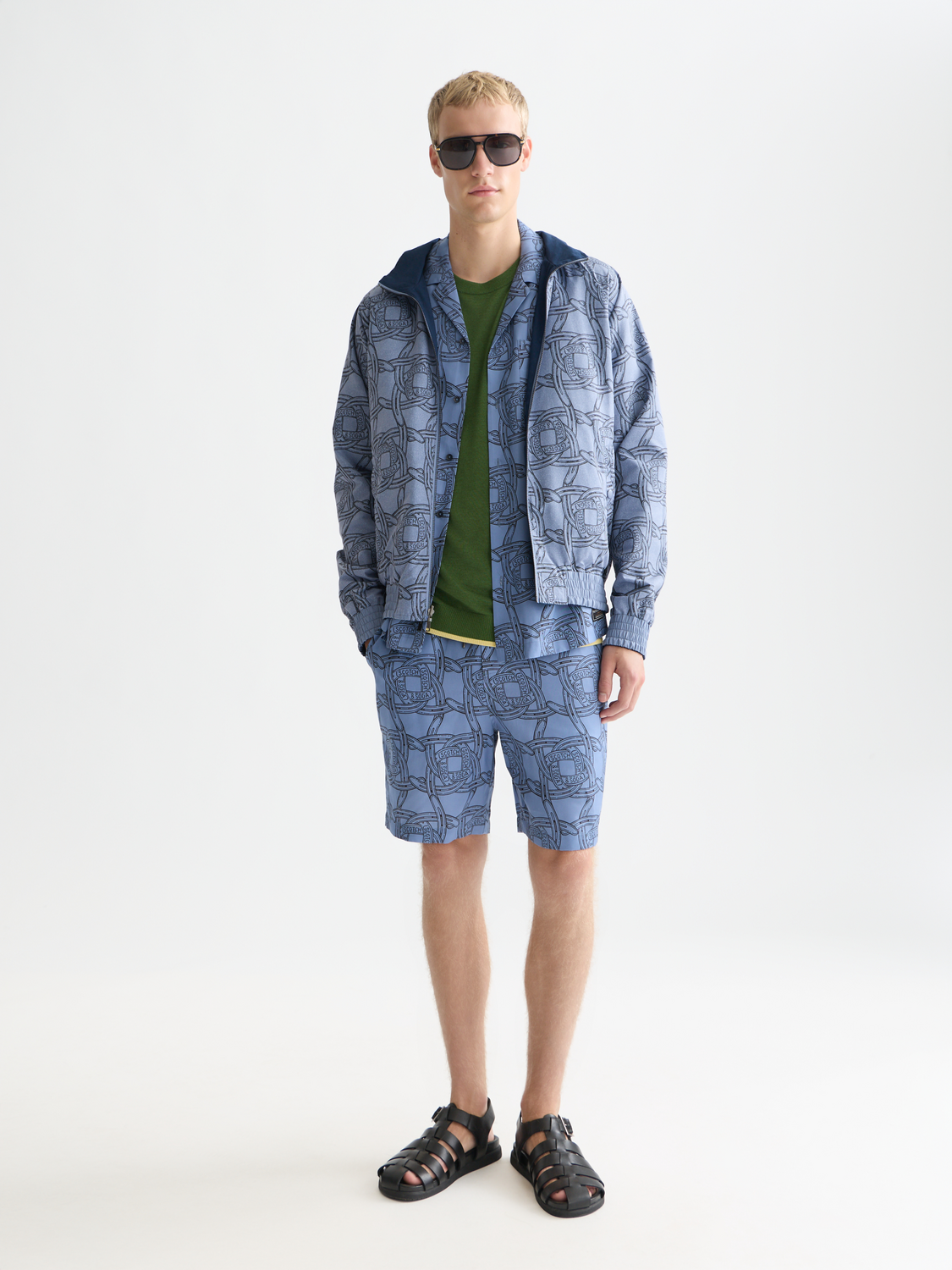 Fave printed shorts by Scotch & Soda featuring colorful floral pattern and relaxed fit, displayed on a model.