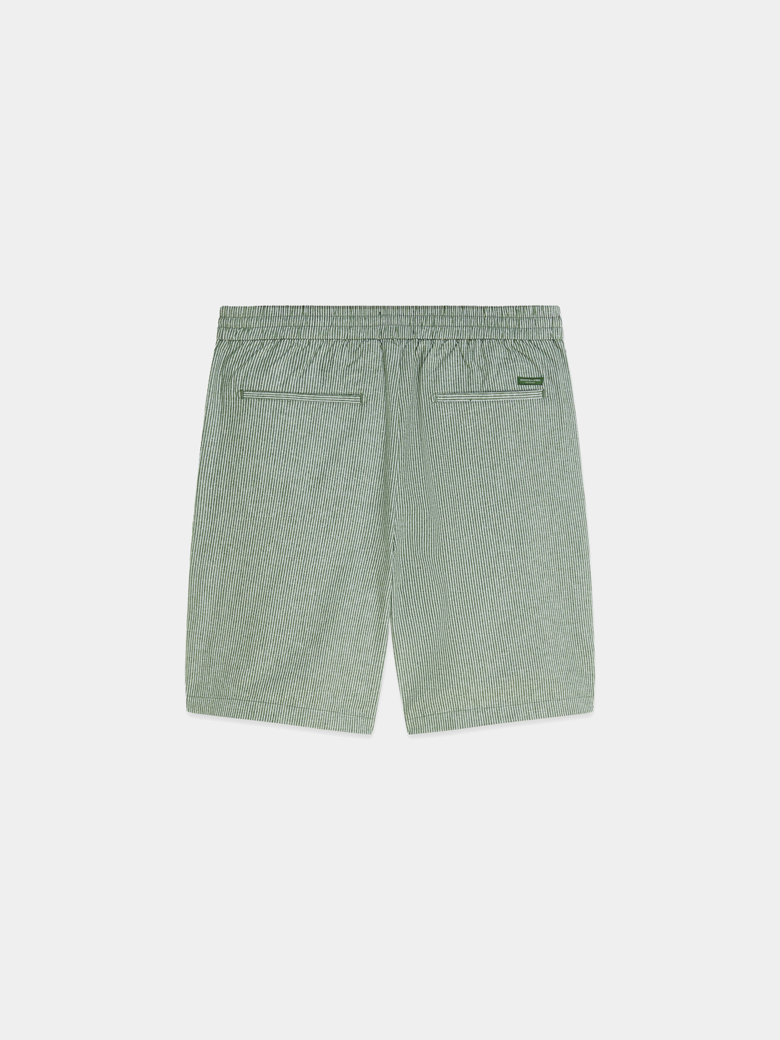 Scott & Soda Fave cotton-linen shorts in black, featuring a relaxed fit and casual style, displayed on a neutral background.