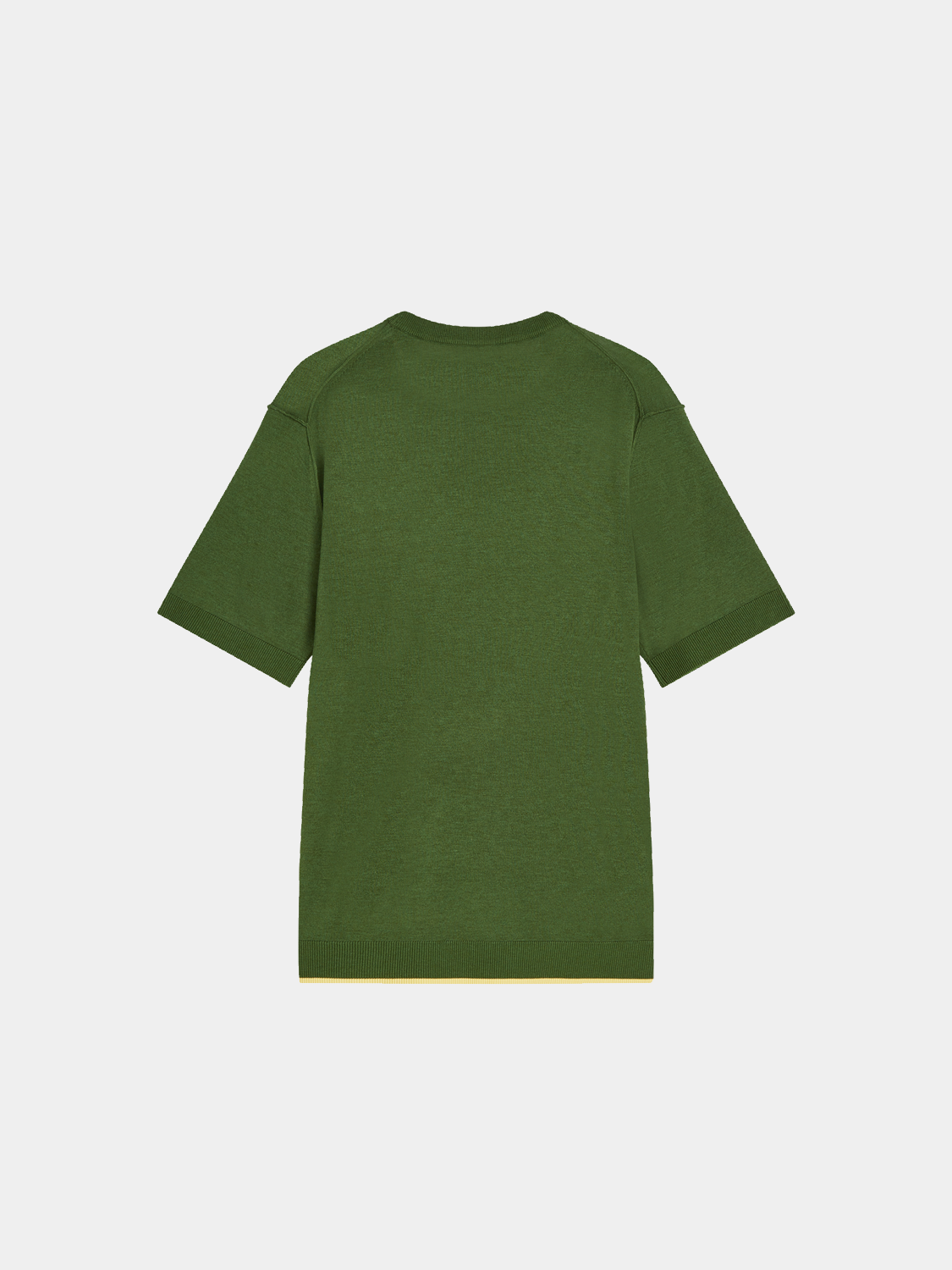 Dark blue knitted T-shirt by Scotch & Soda, featuring a textured knitwear design and classic crewneck style.