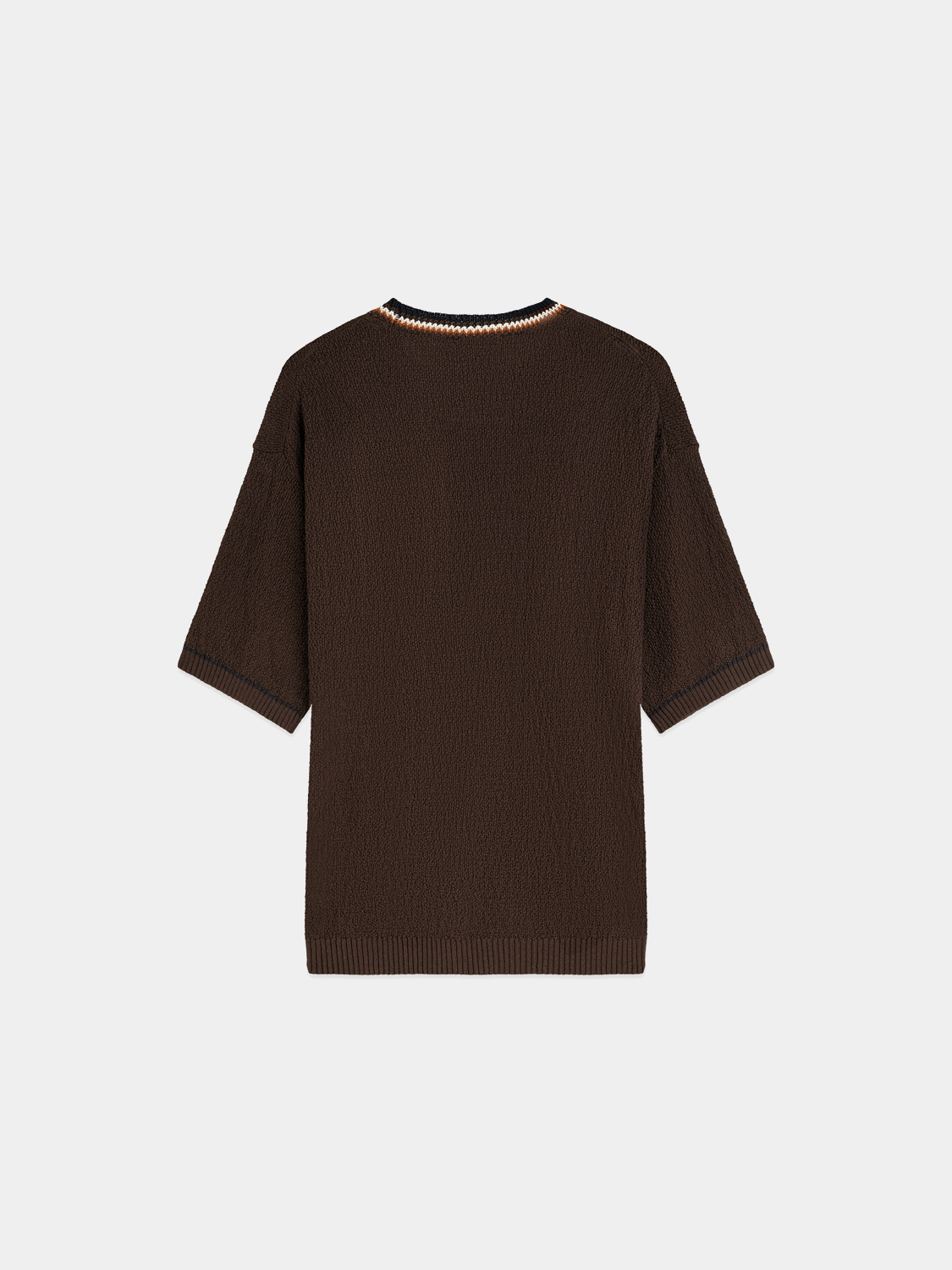 Black knitted T-shirt from Scotch & Soda, featuring a cozy knitwear design and casual fit.