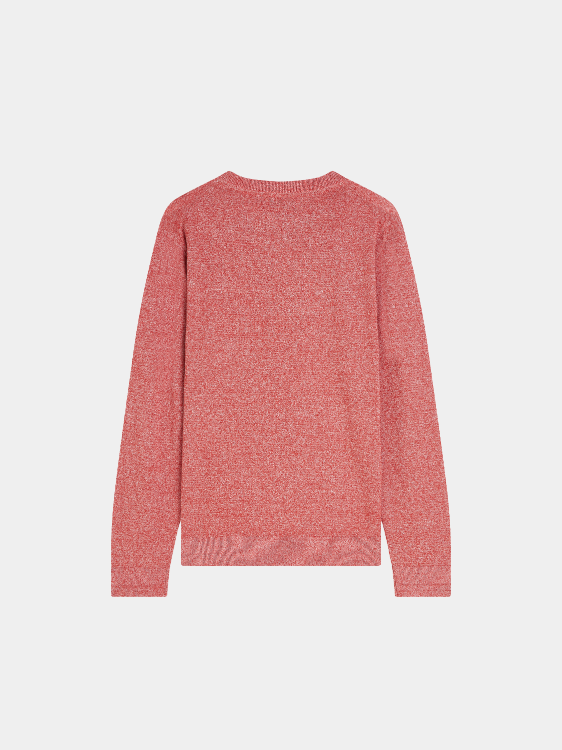 Linen-blend melange knitwear pullover by Scotch & Soda, showing a close-up of the textured fabric and relaxed fit.