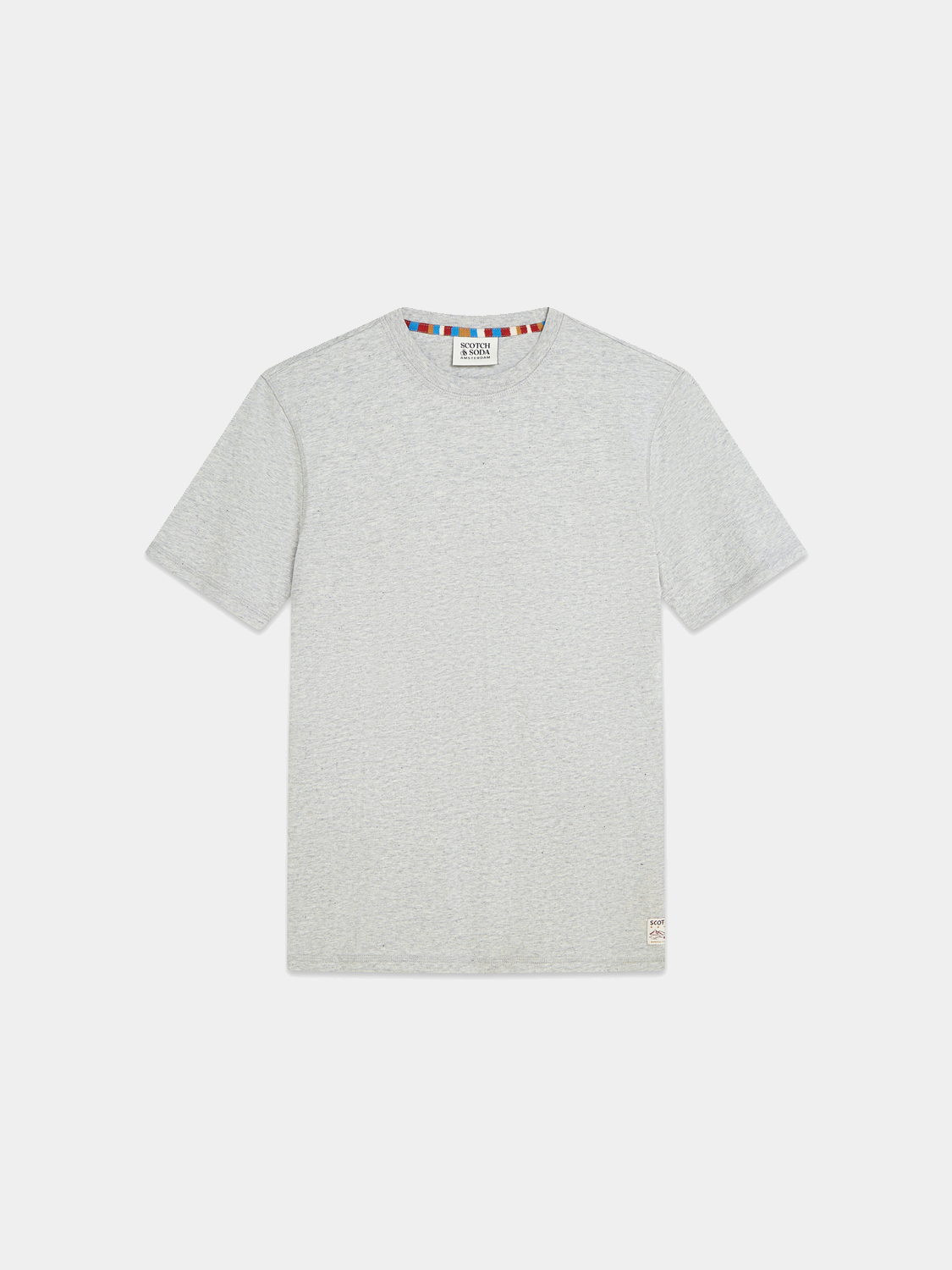 Scotch & Soda men's short-sleeve Melange T-shirt with a relaxed fit and soft fabric, displayed on a plain background.