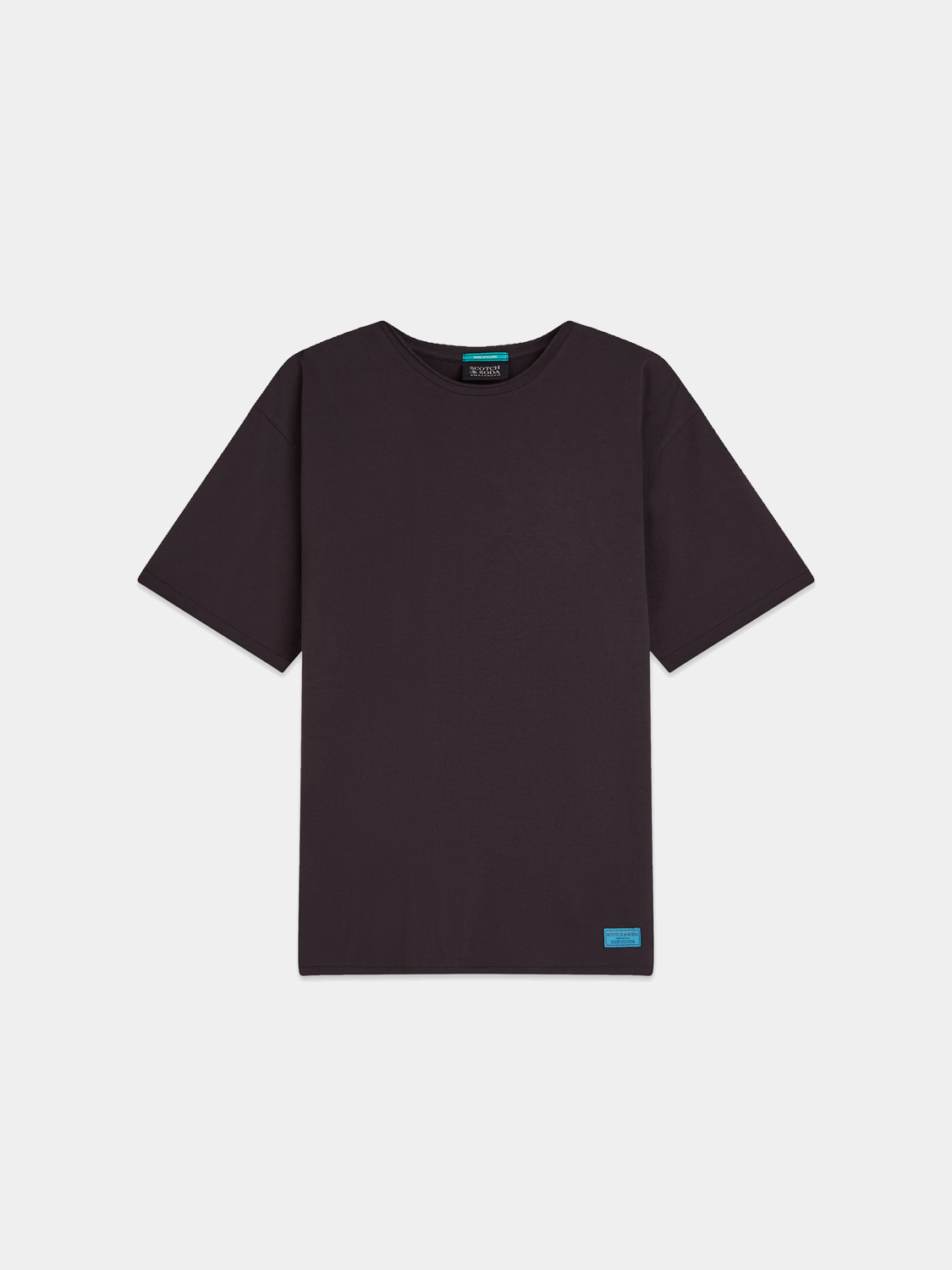 Black raw edge short sleeve t-shirt by Scotch & Soda with a relaxed fit and casual style.
