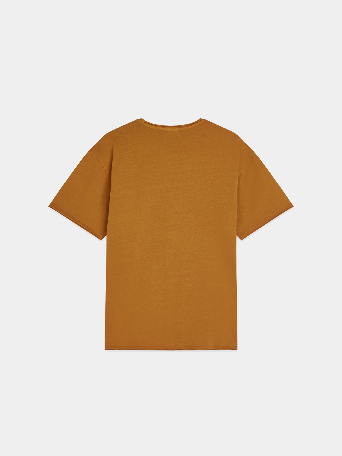 Black raw edge Scotch & Soda short sleeve t-shirt with distressed neckline detail, casual style for everyday wear.