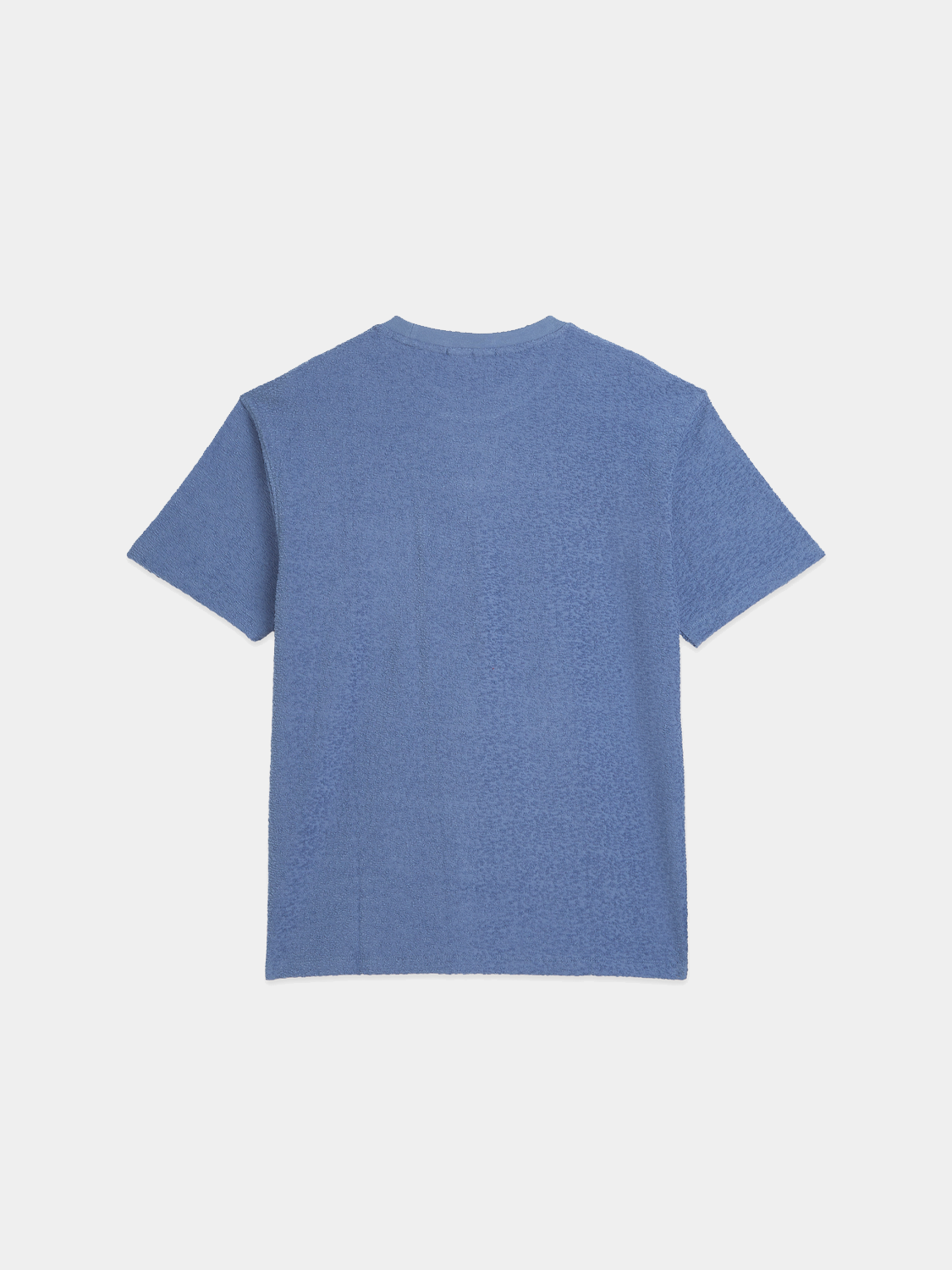 Black Scotch & Soda jacquard towelling short-sleeve T-shirt with textured fabric and classic fit.