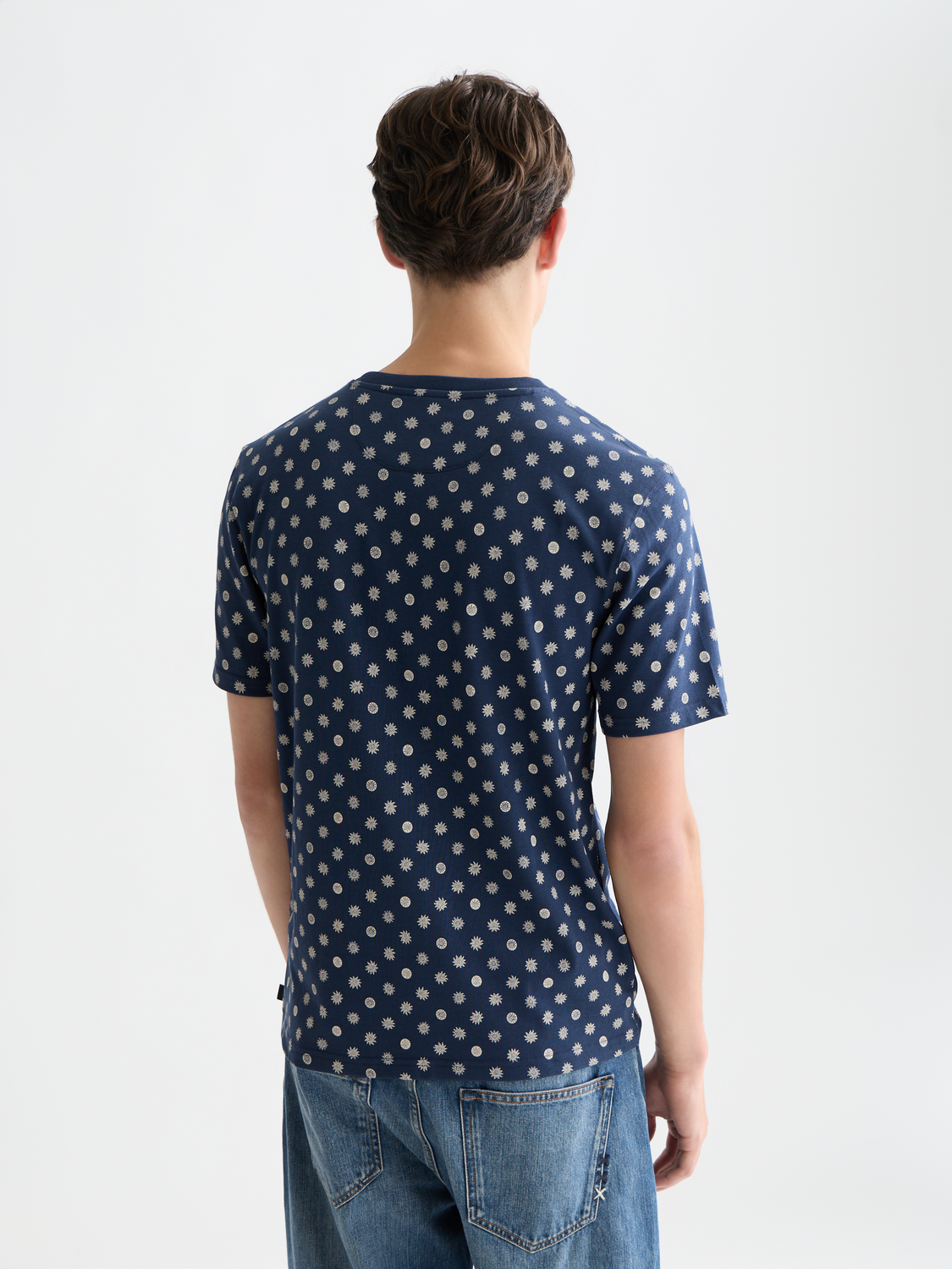 Printed short-sleeve T-shirt by Scotch & Soda featuring a stylish design on the back.