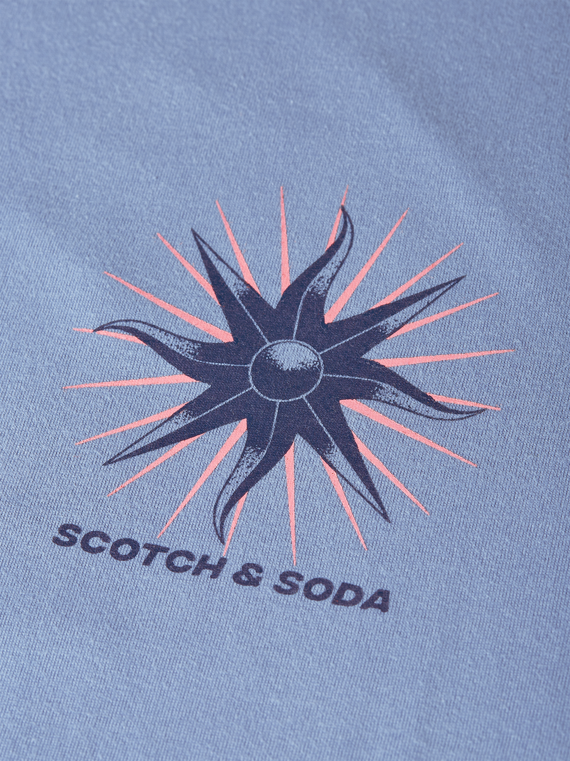 Scarlet artwork T-shirt by Scotch & Soda featuring short sleeves and colorful printed design on soft fabric.