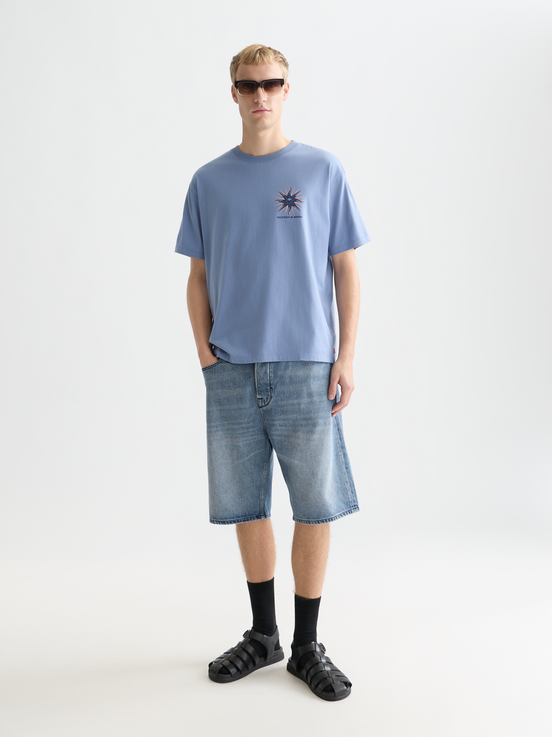 Scotch & Soda artwork short sleeve T-shirt featuring a colorful graphic print on a casual cotton tee.