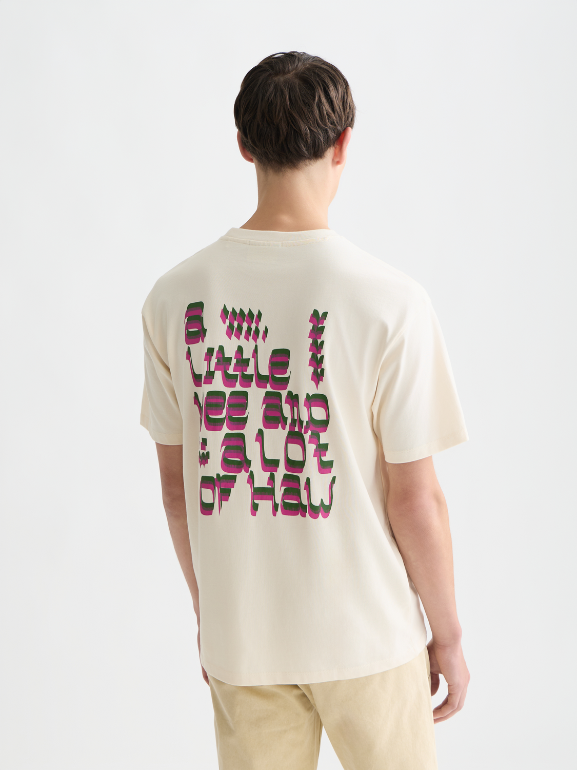 Short sleeve Scotch & Soda artwork T-shirt with vibrant graphic print on front, casual fit, and soft cotton fabric.