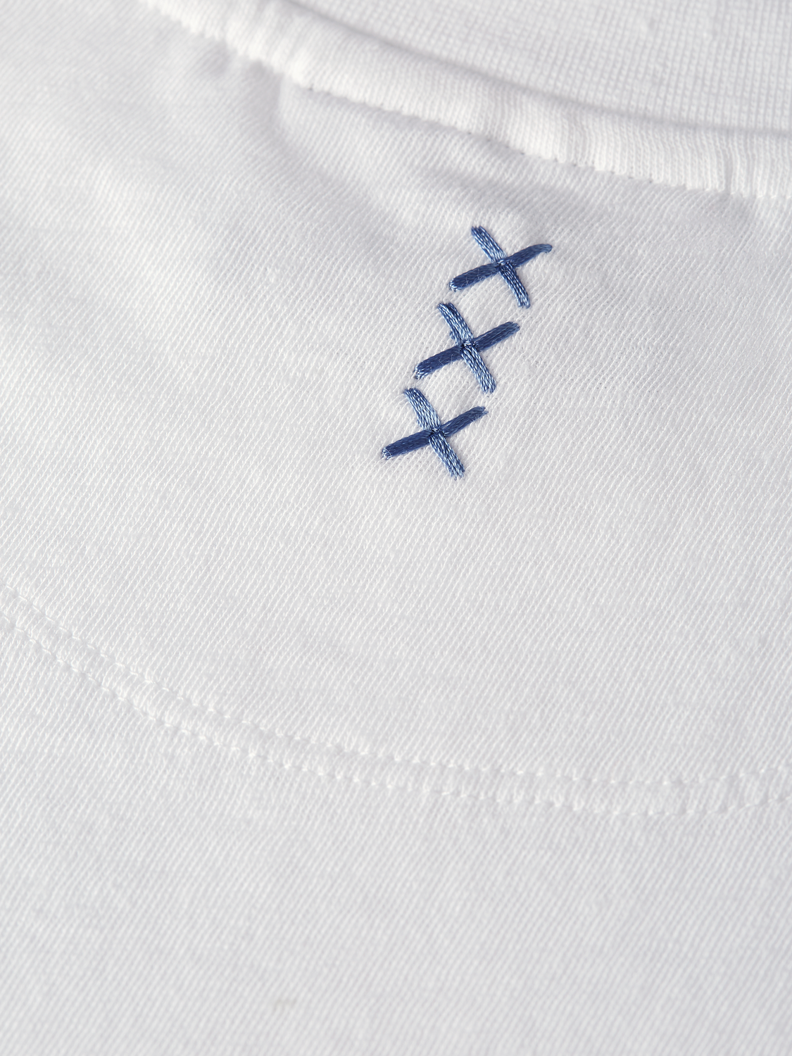 Light blue cotton-linen short-sleeve t-shirt by Scotch & Soda, casual fit with a soft textured fabric.
