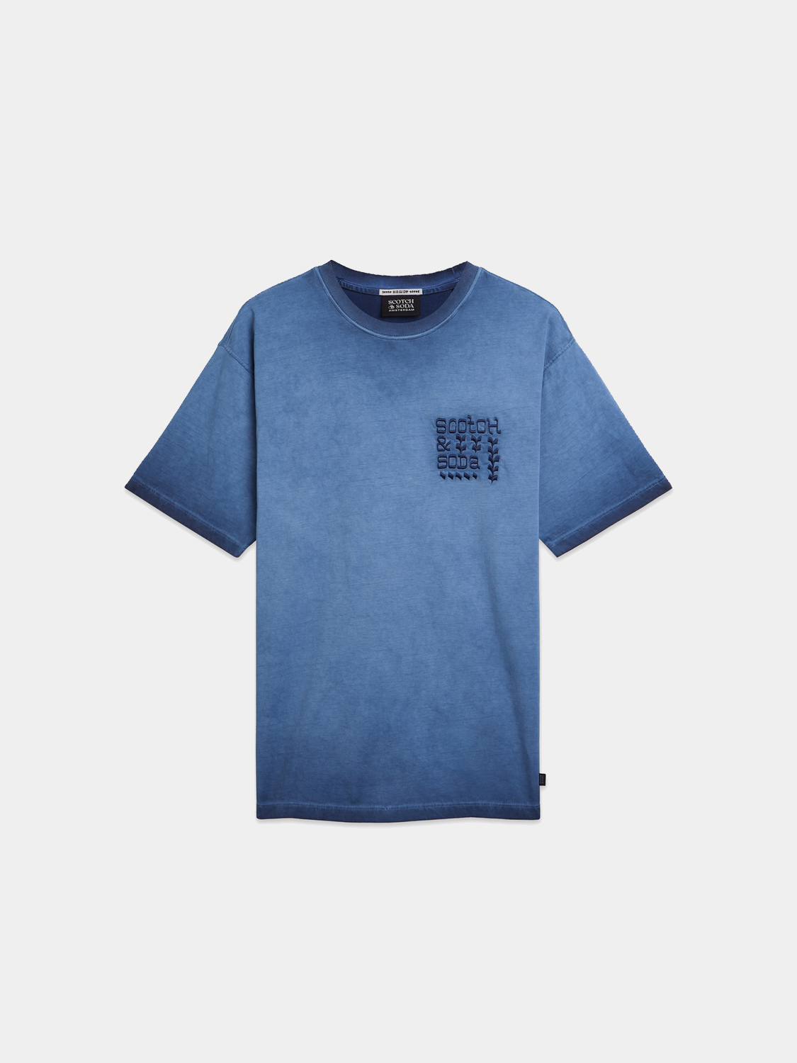 Short sleeve Scotch & Soda artwork T-shirt featuring colorful graphic print on soft cotton fabric.