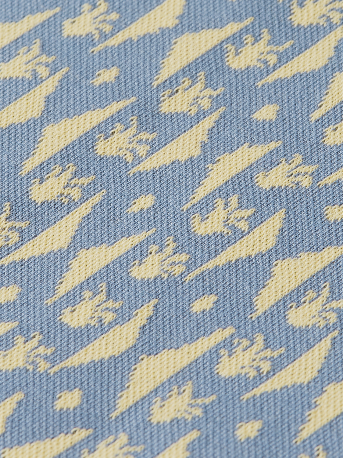 Scotch & Soda jacquard short-sleeve t-shirt with intricate woven pattern and classic fit, displayed on a plain background.