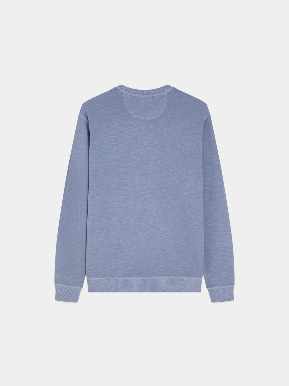 Dark blue garment-dyed sweatshirt from SCOTCH & SODA, featuring a relaxed fit and soft cotton fabric.