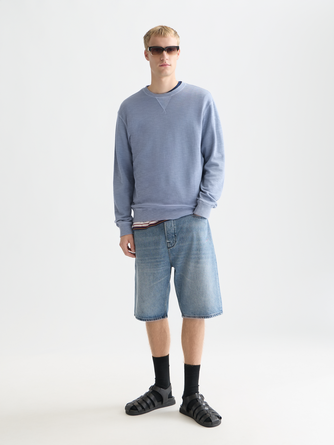 Garment-dyed sweatshirt from SCOTCH & SODA featuring a relaxed fit and soft fabric in a casual, stylish design.