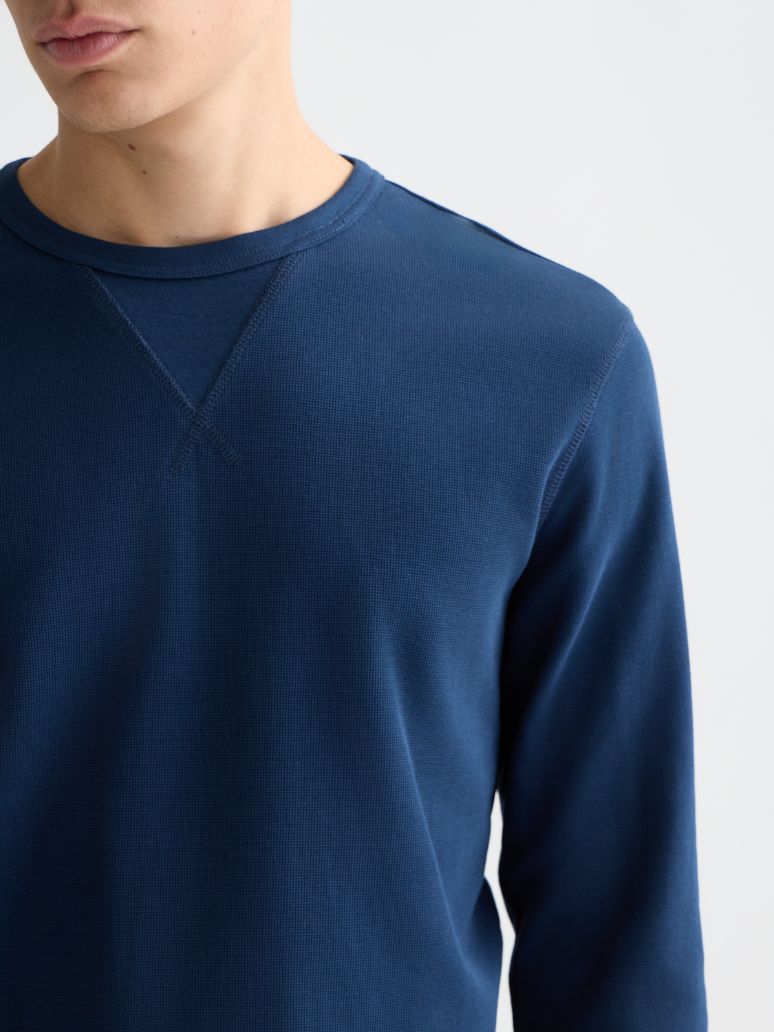 Waffle long-sleeved T-shirt by Scotch & Soda featuring a cozy textured fabric in a casual fit.