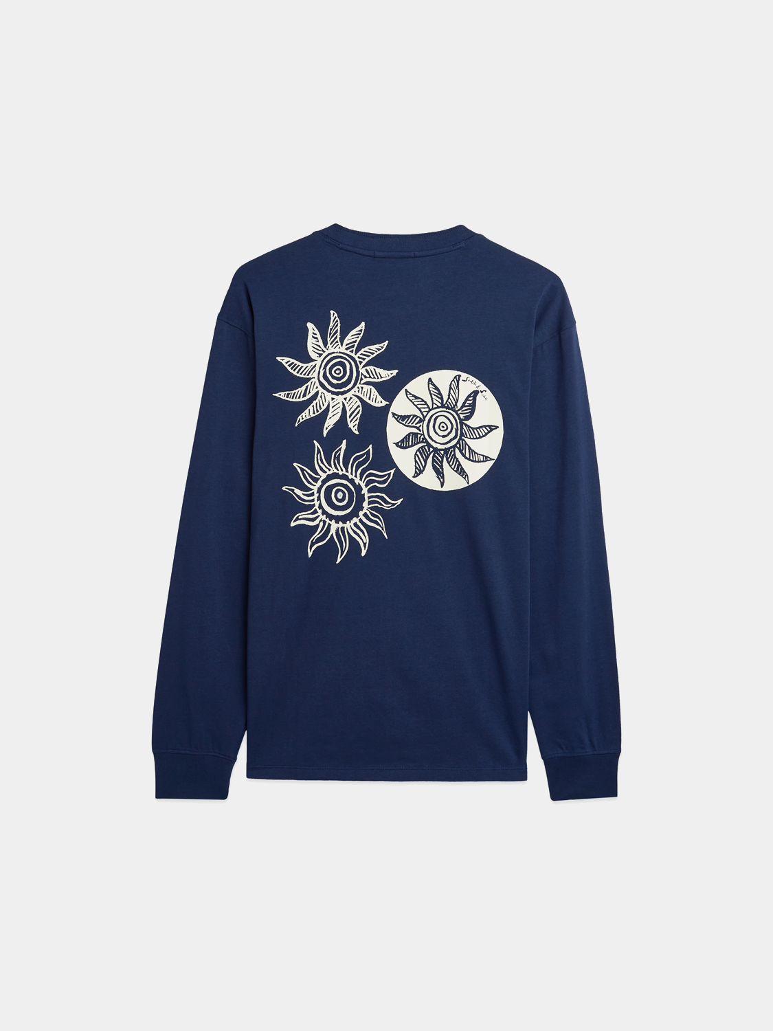 Long sleeve artwork t-shirt by Scotch & Soda featuring a colorful graphic design on the back.