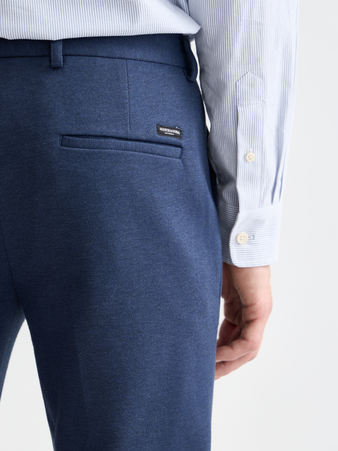 Slim-fit Mott chinos by Scotch & Soda, stylish pants featuring a modern fit and classic design, shown in a neutral color.