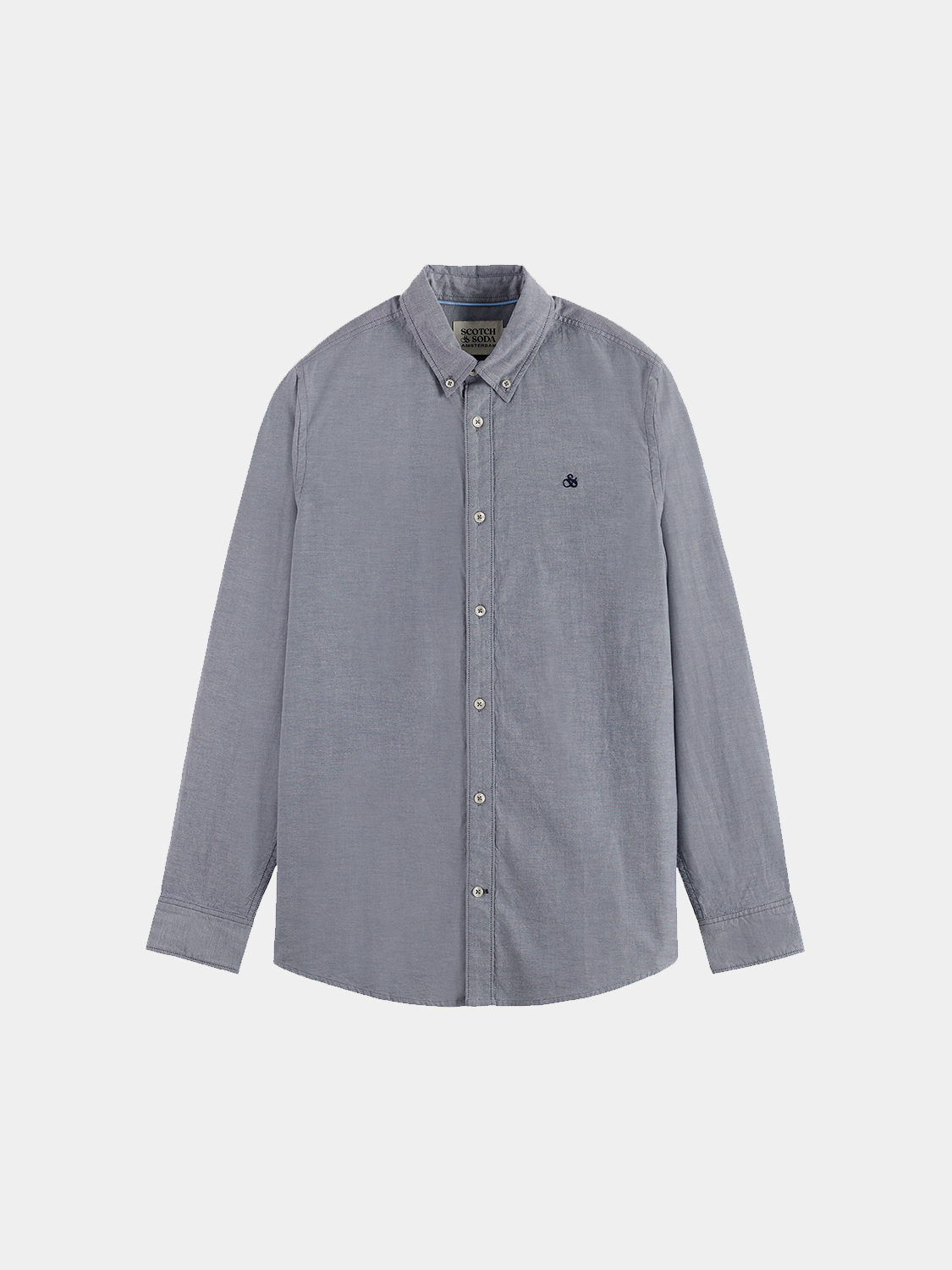 Long sleeve Oxford shirt by Scotch & Soda, featuring classic collar and button-down front, in a stylish casual design.