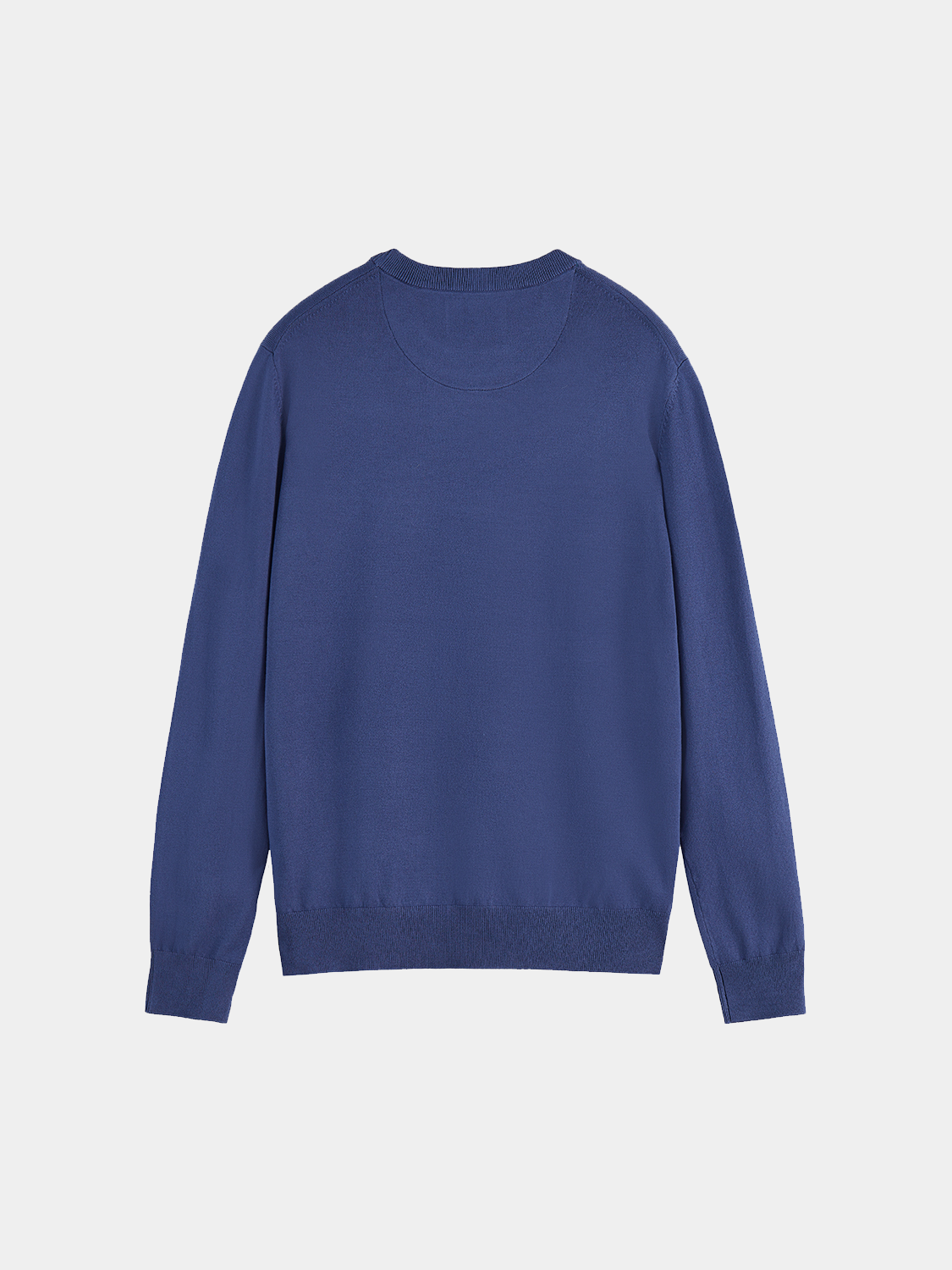 Black Scotch & Soda viscose knitwear pullover with a relaxed fit and ribbed cuffs, displayed on a plain background.