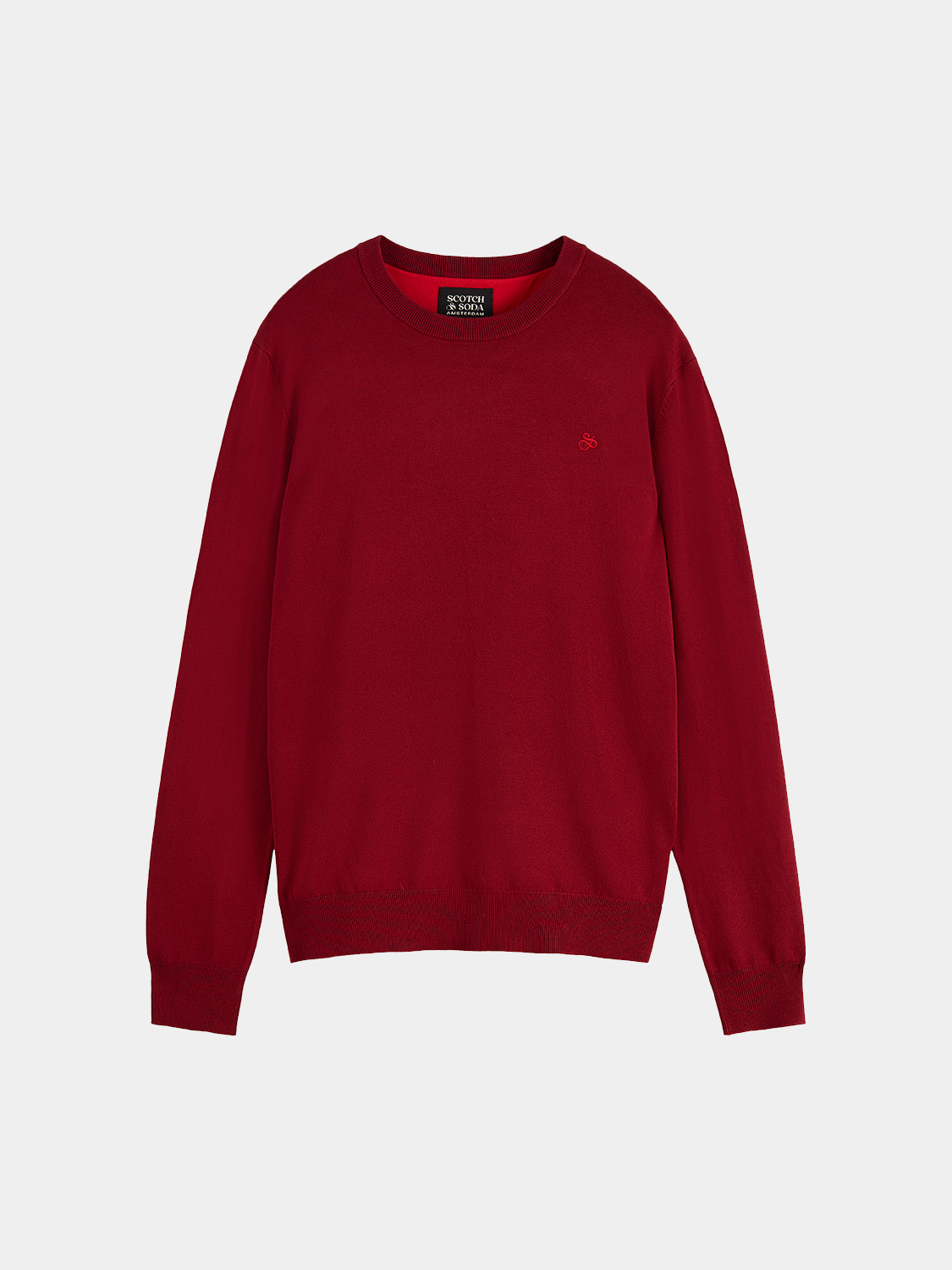 Viscose knitwear pullover by Scotch & Soda, featuring a cozy, stylish design with a round neckline and soft fabric texture.