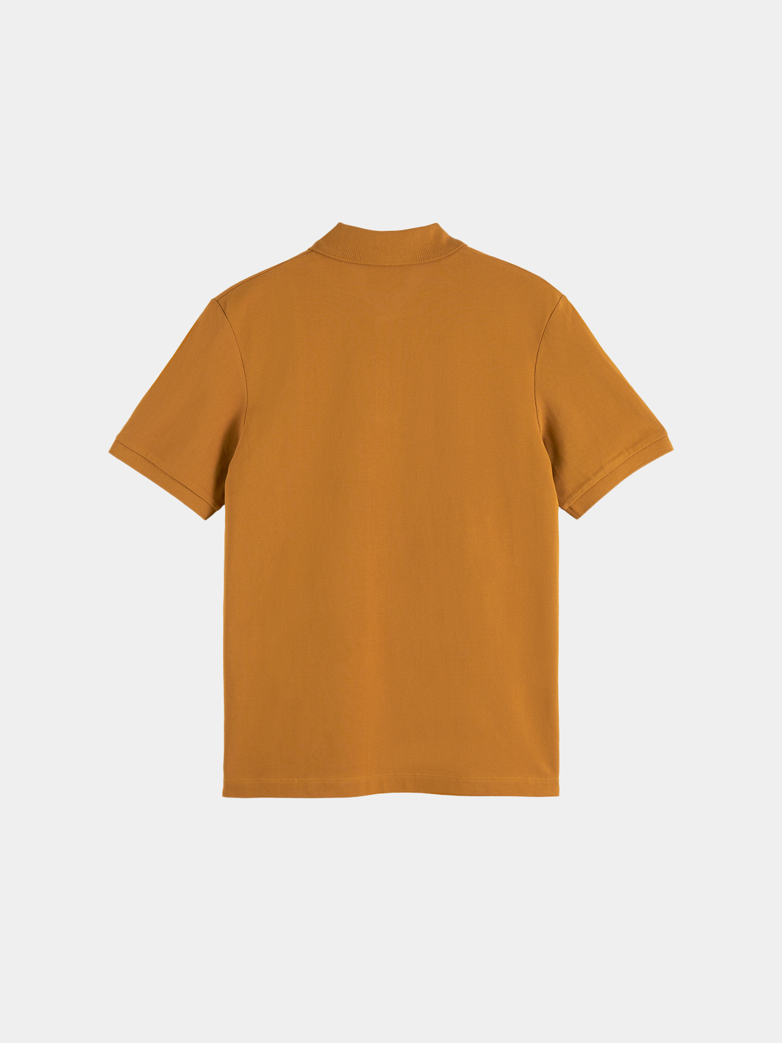 Black Scotch & Soda logo pique polo shirt with a classic collar and short sleeves, featuring a subtle brand logo on the chest.
