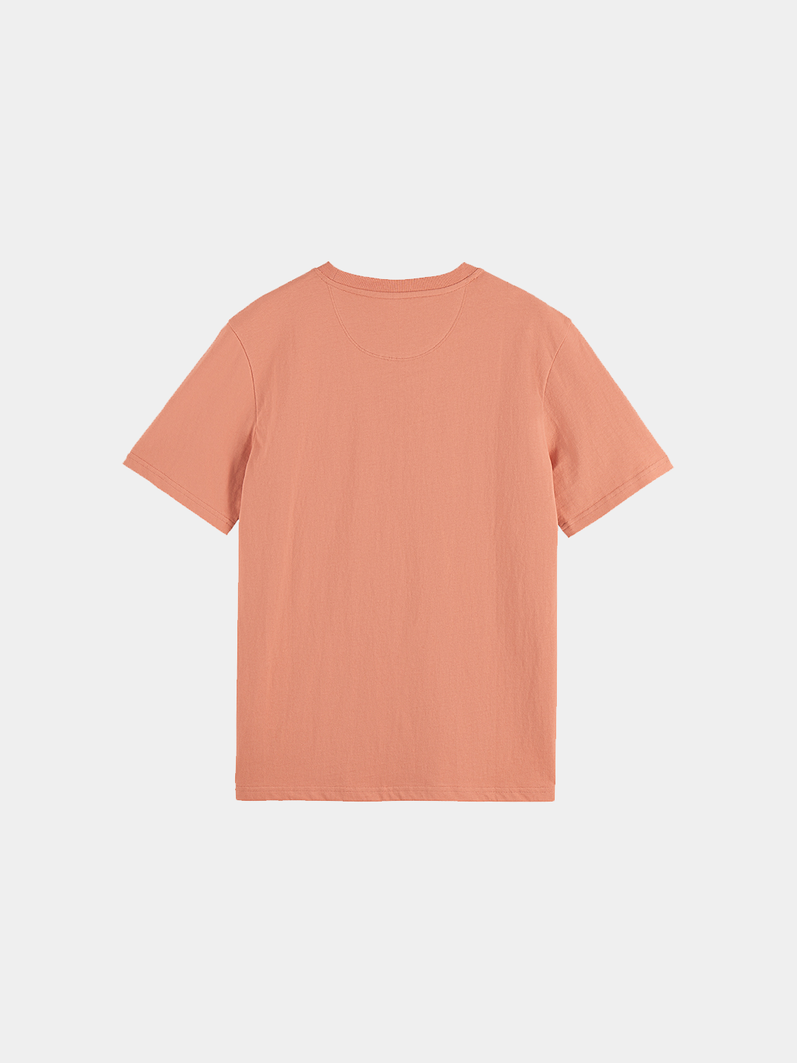 Black short-sleeve T-shirt by Scotch & Soda with a prominent logo design on the front.