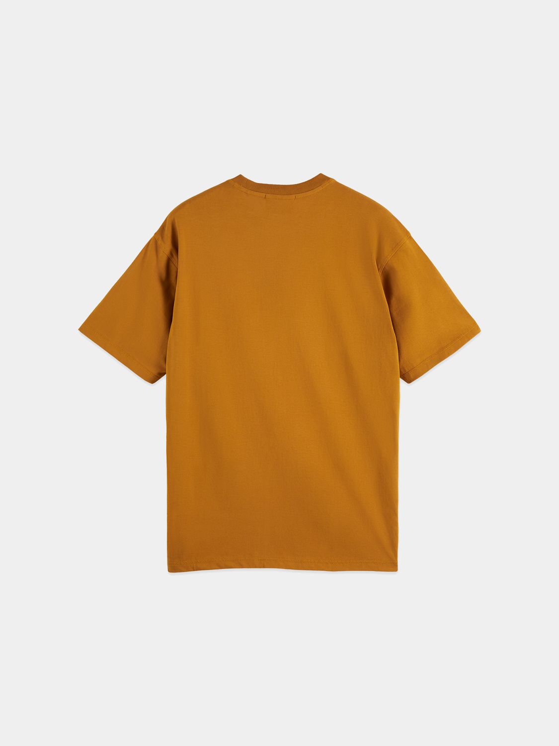 Black short-sleeve T-shirt by Scotch & Soda featuring a logo graphic on the front.