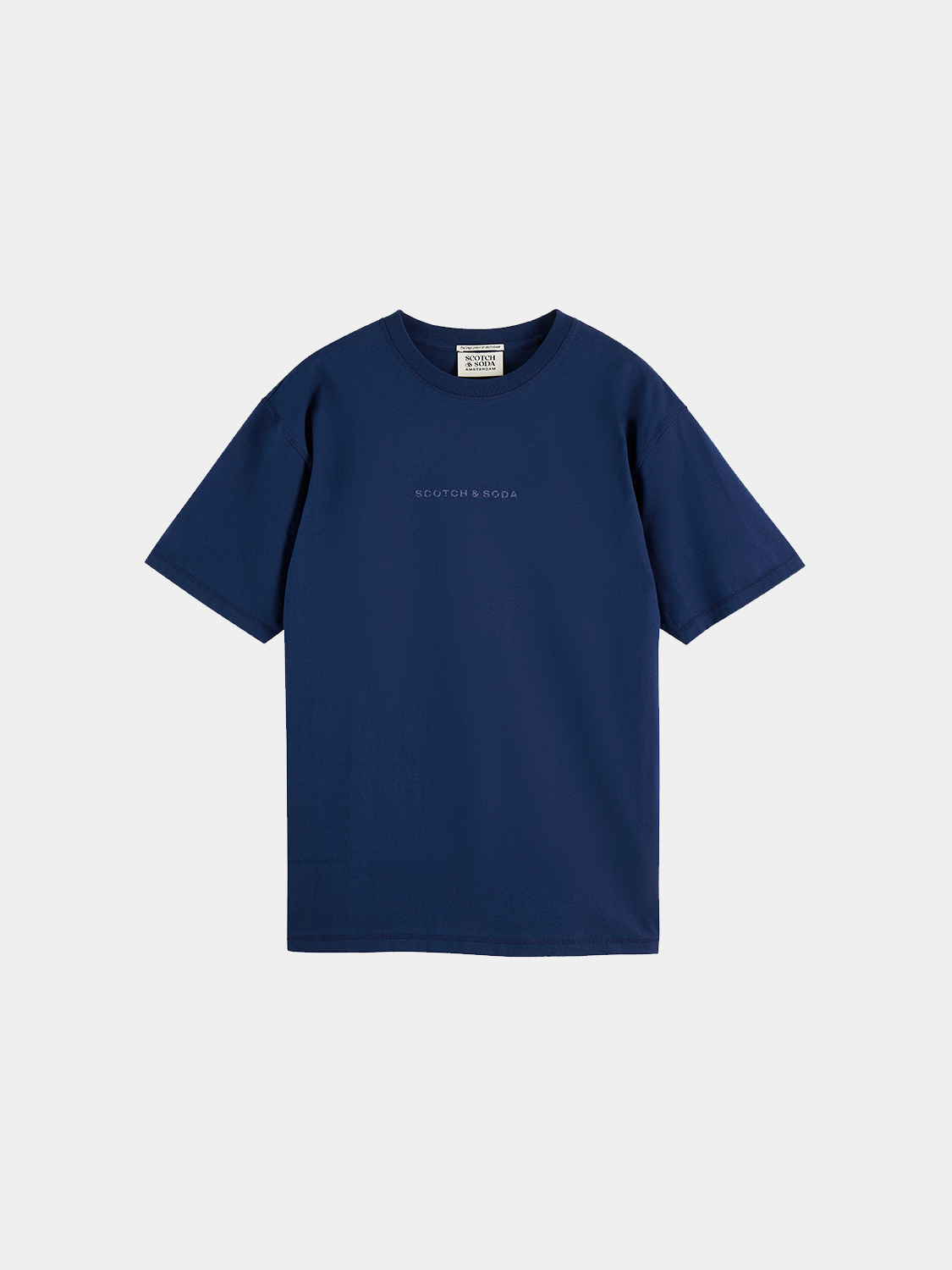 Scotch & Soda logo t-shirt, short sleeve cotton tee with printed logo design on front, casual men's fashion top.