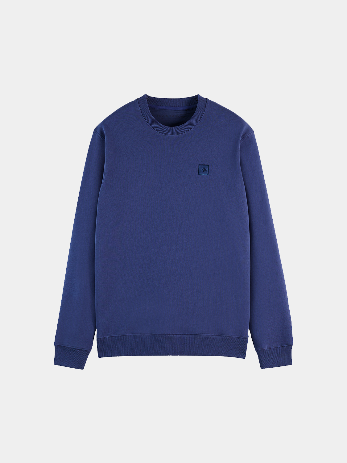 SCOTCH & SODA logo sweatshirt featuring a comfortable fit and casual style, shown in a front view.