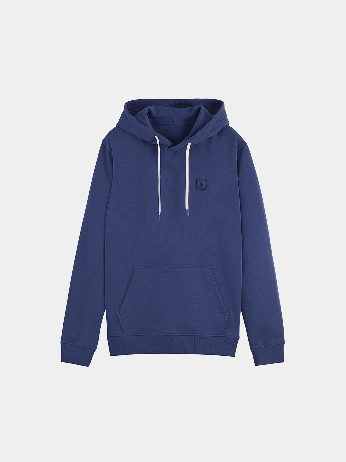 Black logo hoodie from Scotch & Soda, casual sweat with front graphic and comfortable fit.